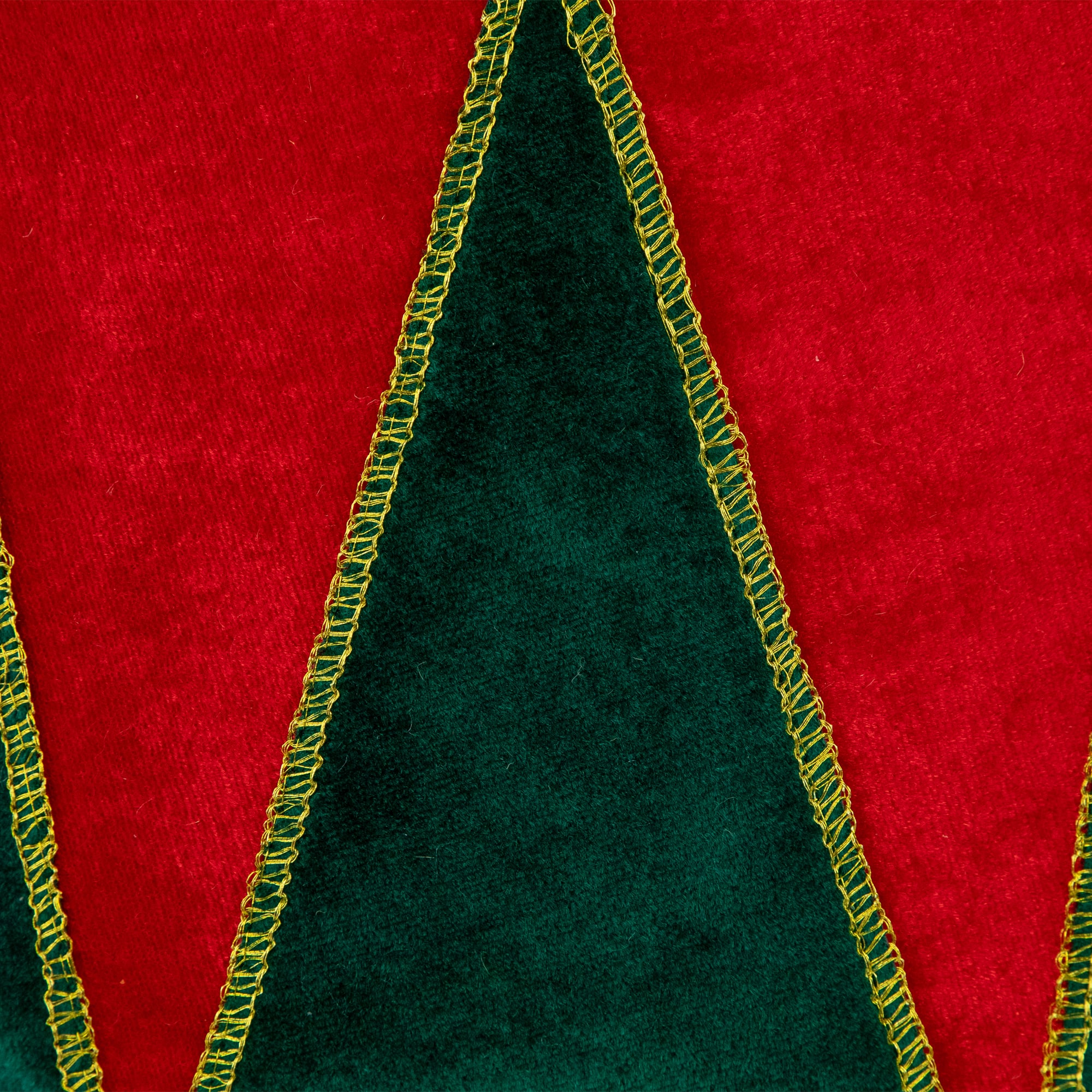 25" Red and Green Drum with White Trim Christmas Tree Collar