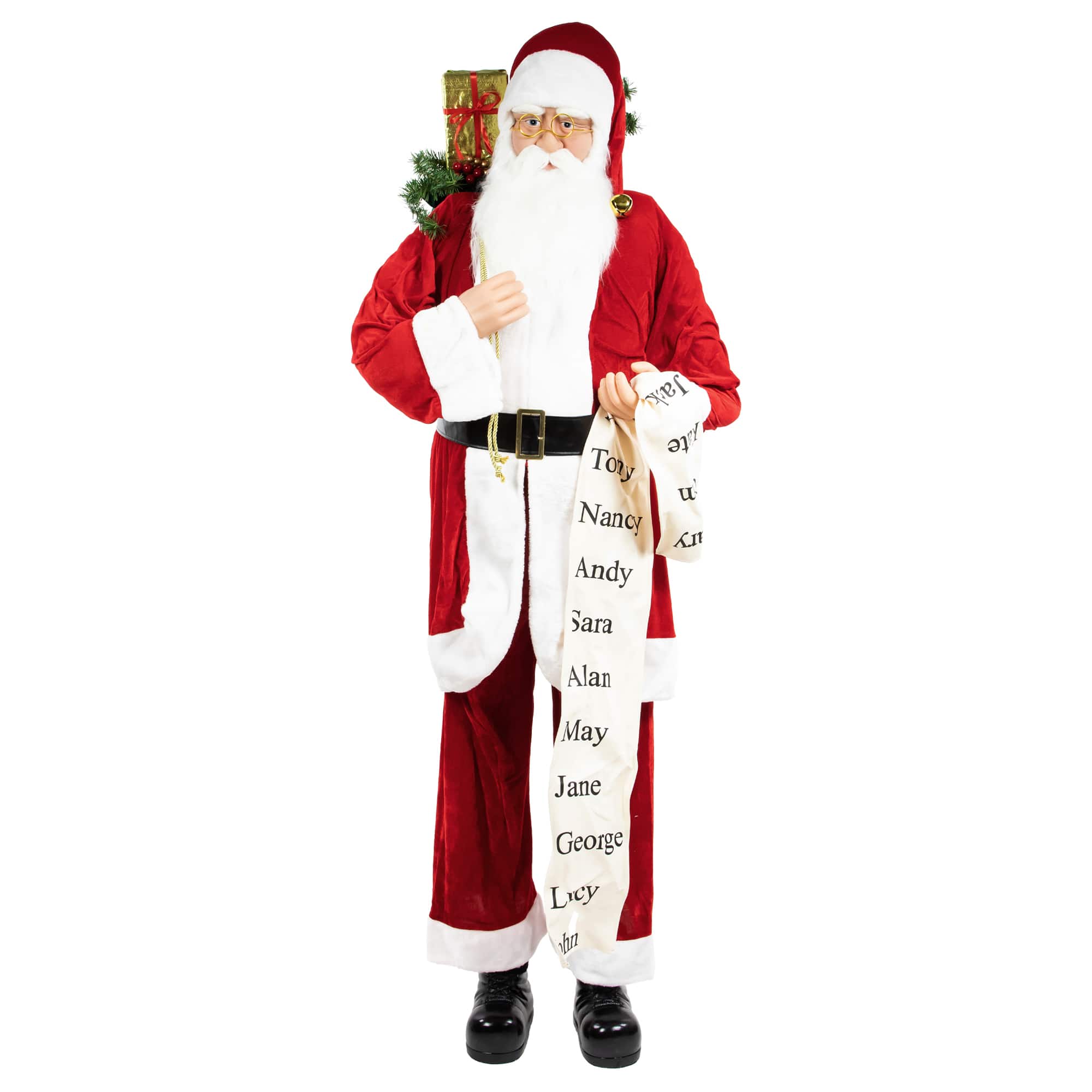 Northlight 72" Red & White Santa Claus with Naughty or Nice List Christmas Figurine | Michaels®