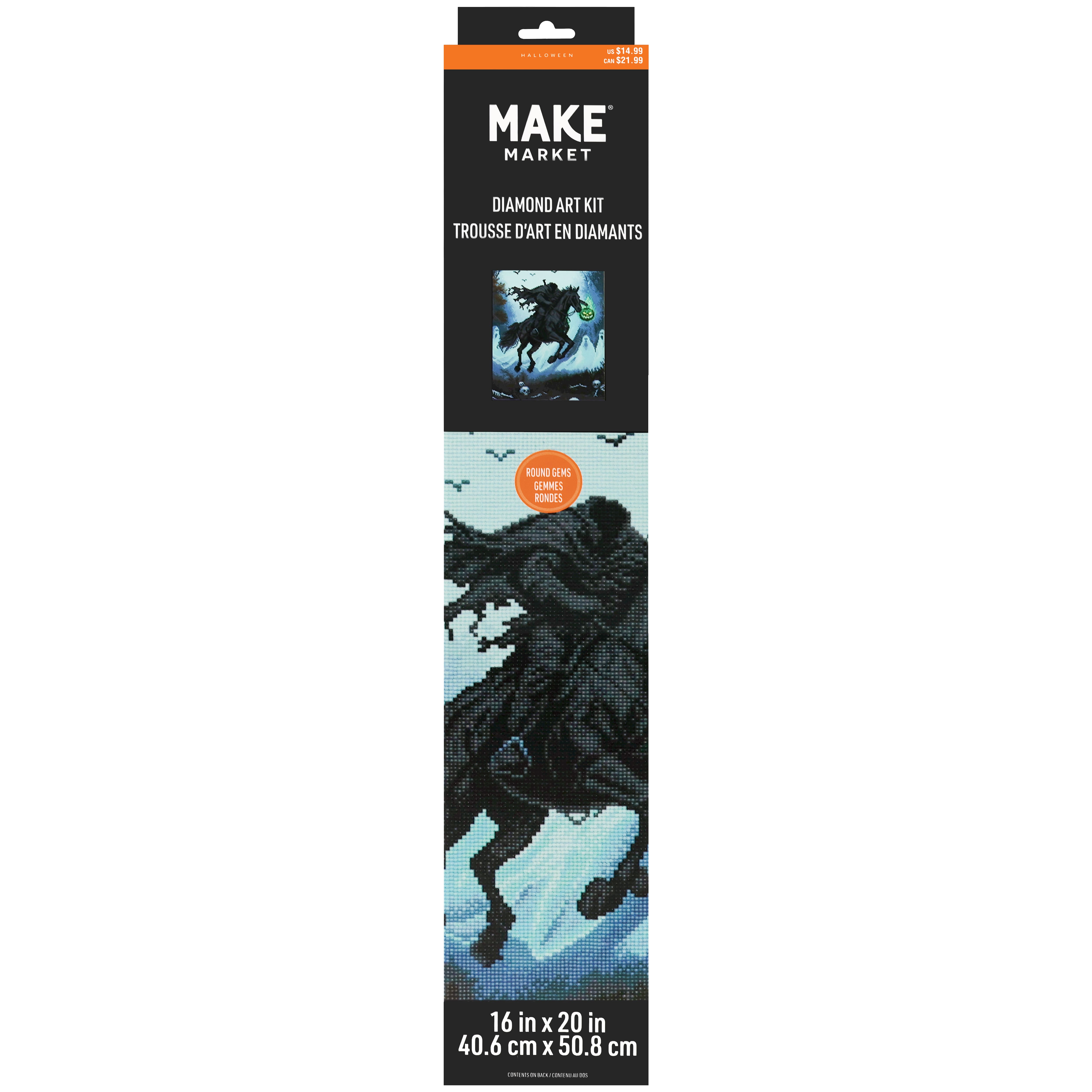 16" x 20" Headless Horseman Diamond Art Kit by Make Market®