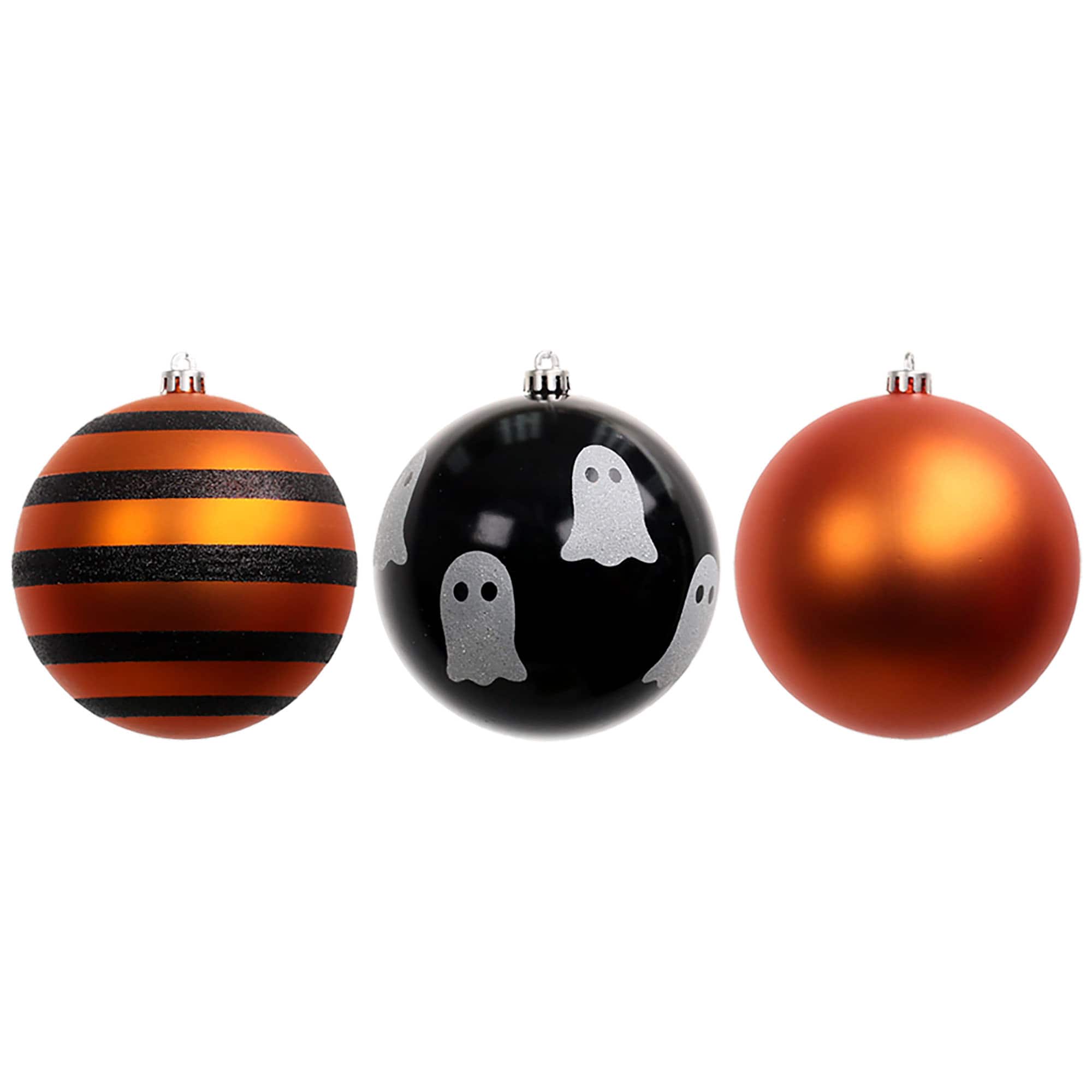 3 Pack 4.72" Orange & Black Halloween Ornaments by Ashland®