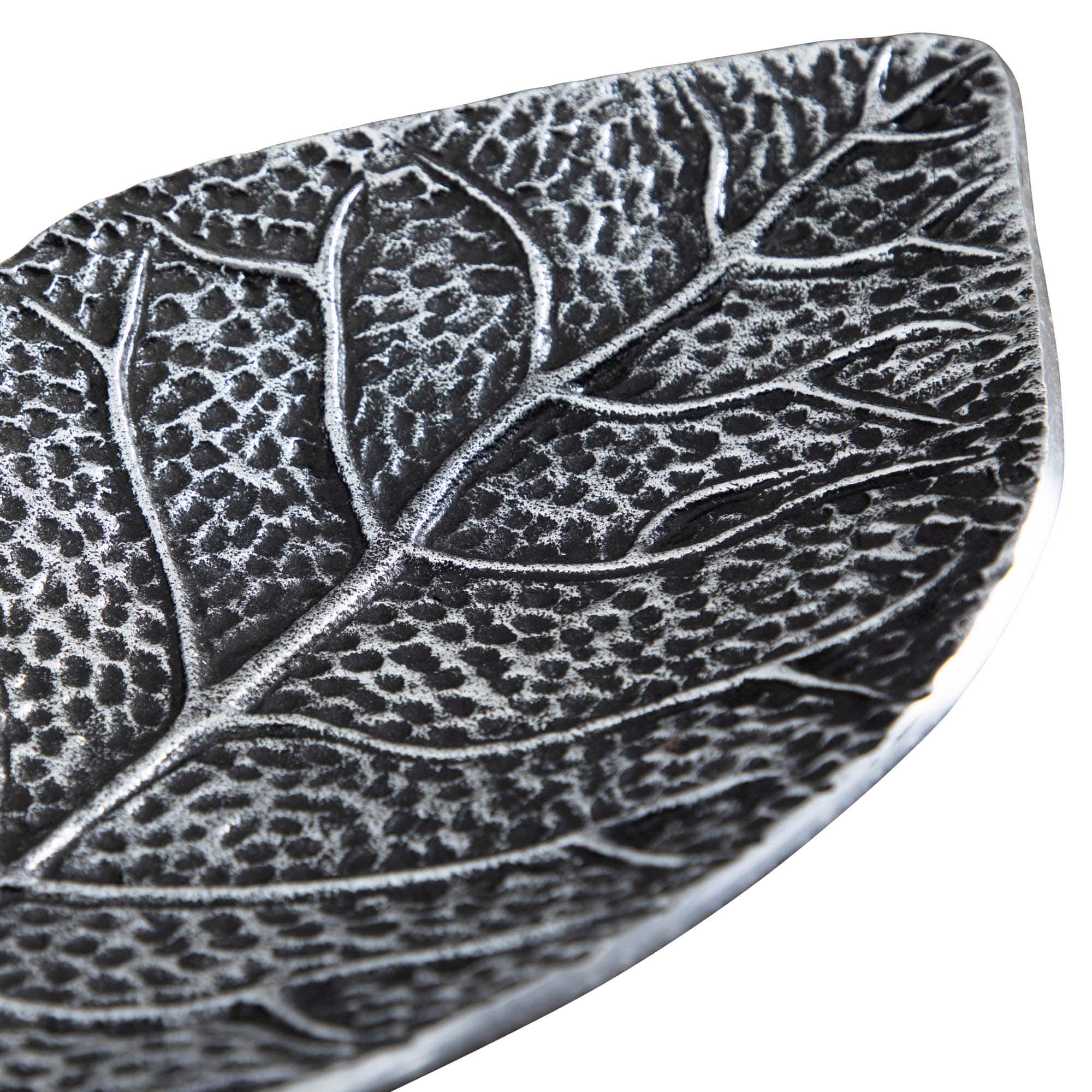 16" Antique Leaf Decorative Accent Tray