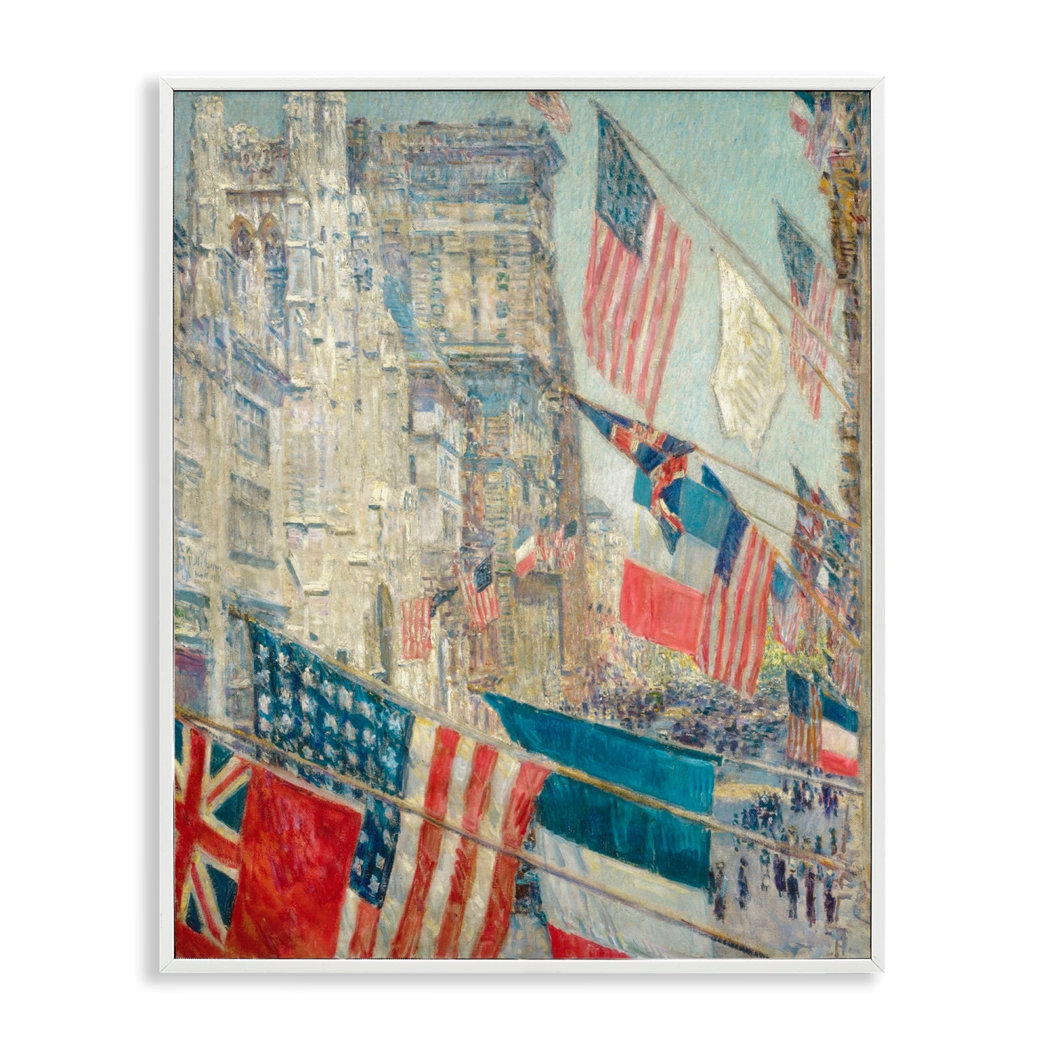 Stupell Industries Classic Americana Flags Framed Giclee Art