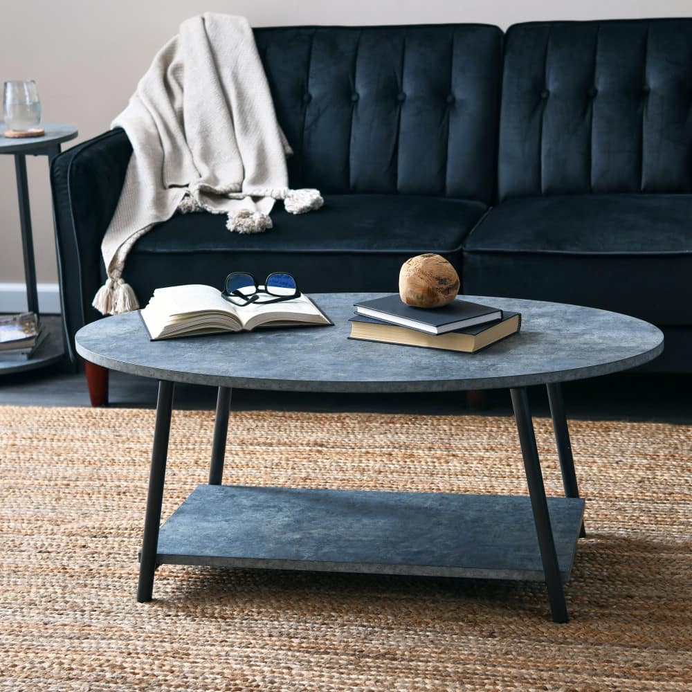 Household Essentials 39" Jamestown Oval Coffee Table
