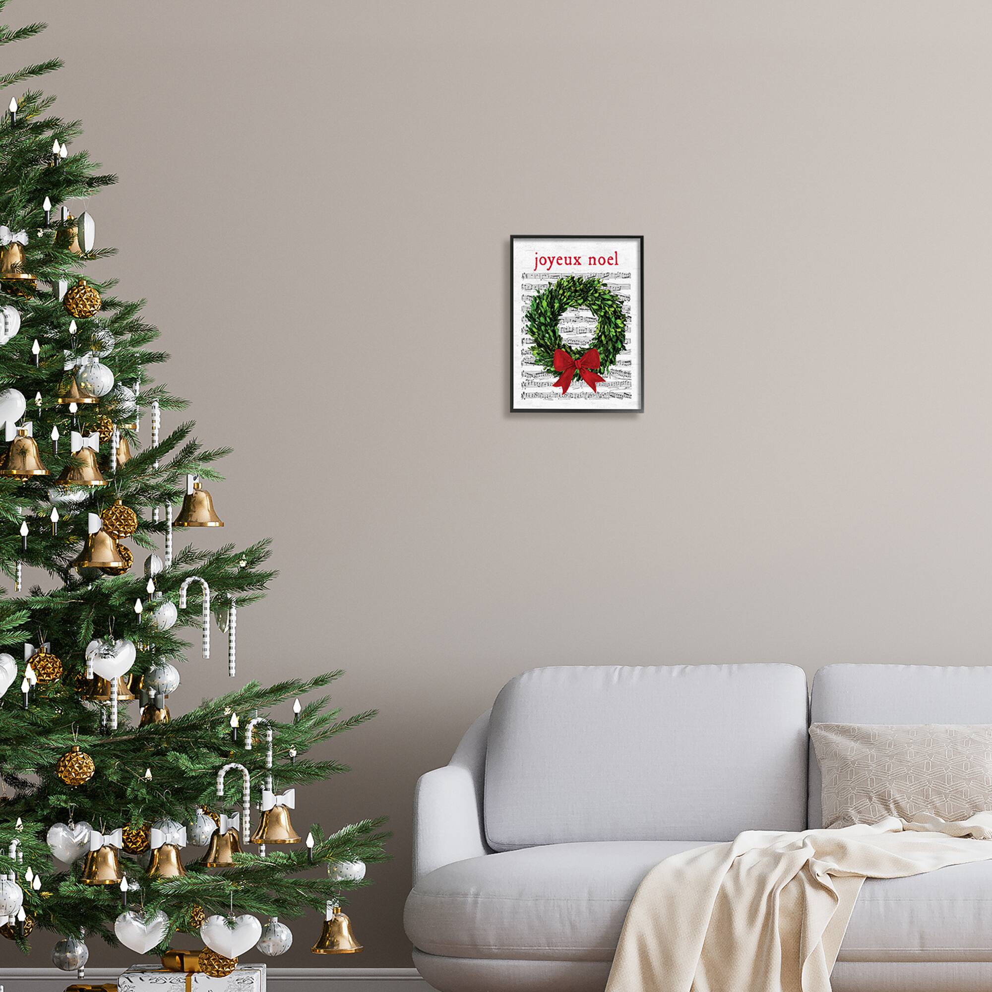 Stupell Industries Joyeux Noel Vintage Song Framed Giclee Art