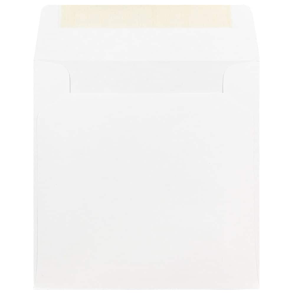 JAM Paper 9" x 9" White Square Invitation Envelopes