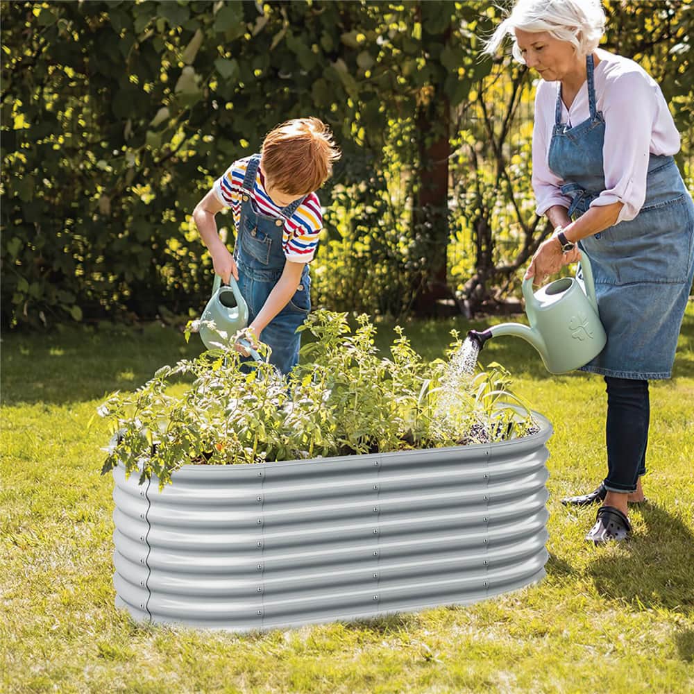 Costway Gray Raised Garden Bed Planters, 2ct.