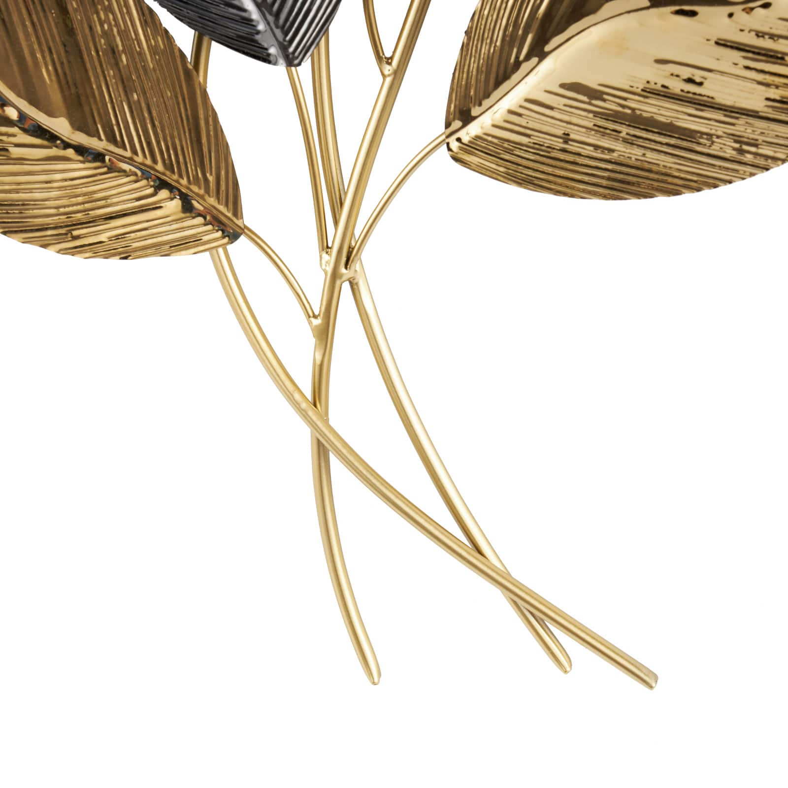 19" x 36" Gold Stainless Steel Metal Leaf Layered Home Wall Décor