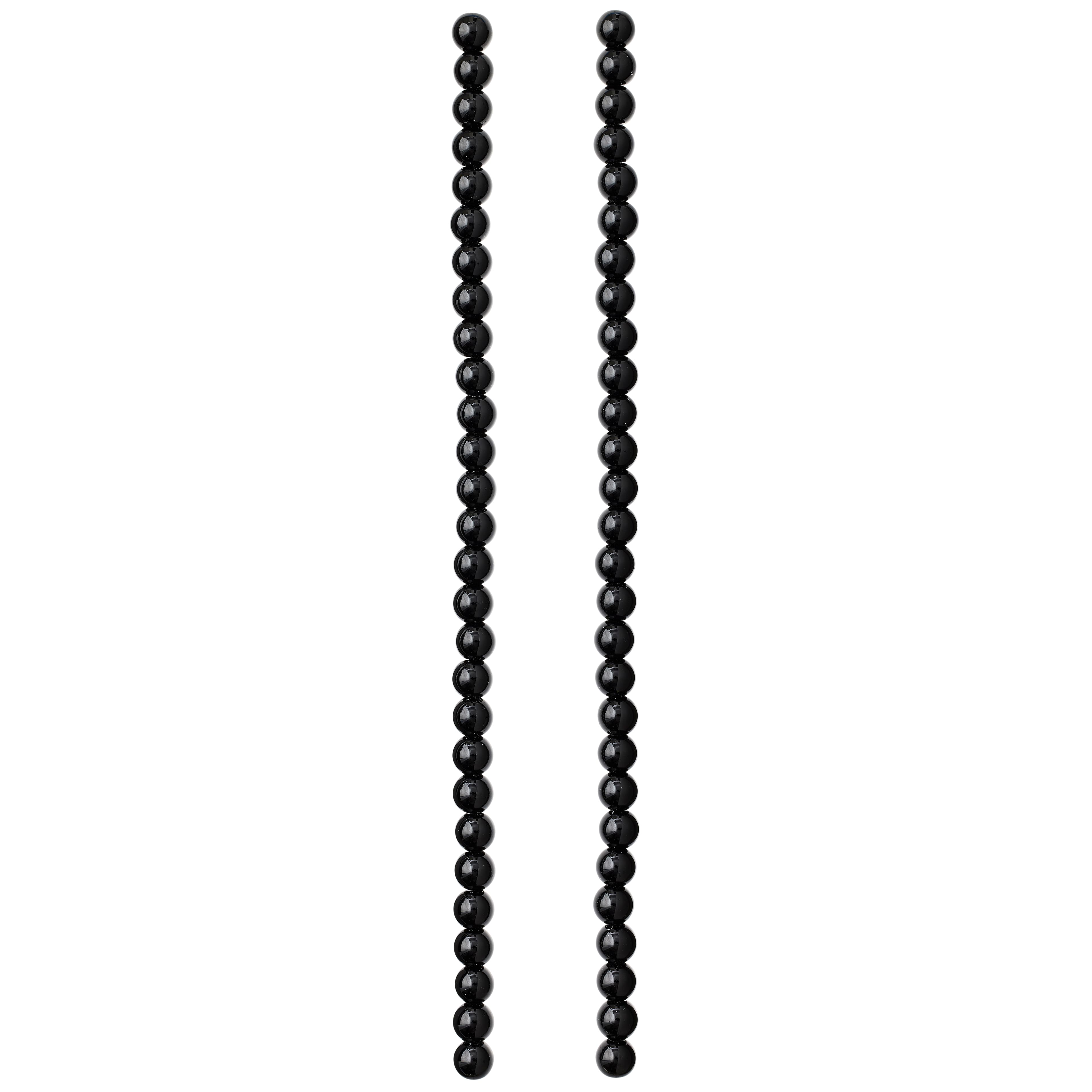 Perles rondes noires en jaspe, 6 mm mm de Bead Landing
