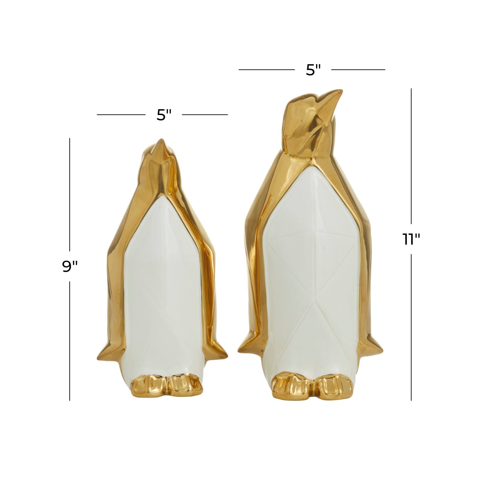 CosmoLiving by Cosmopolitan Gold Porcelain Glam Sculpture, 11" x 9"