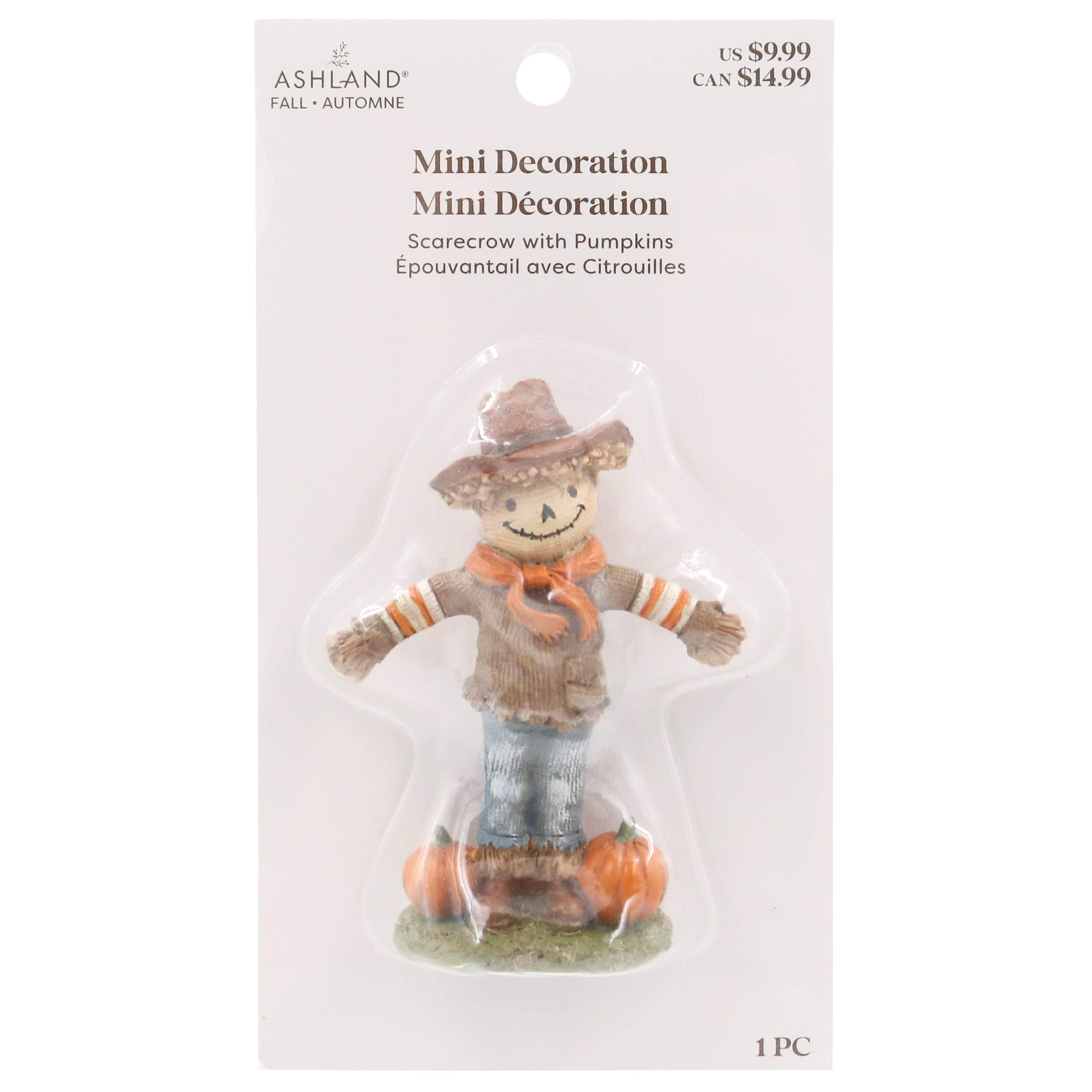 Mini Scarecrow with Pumpkins by Ashland®