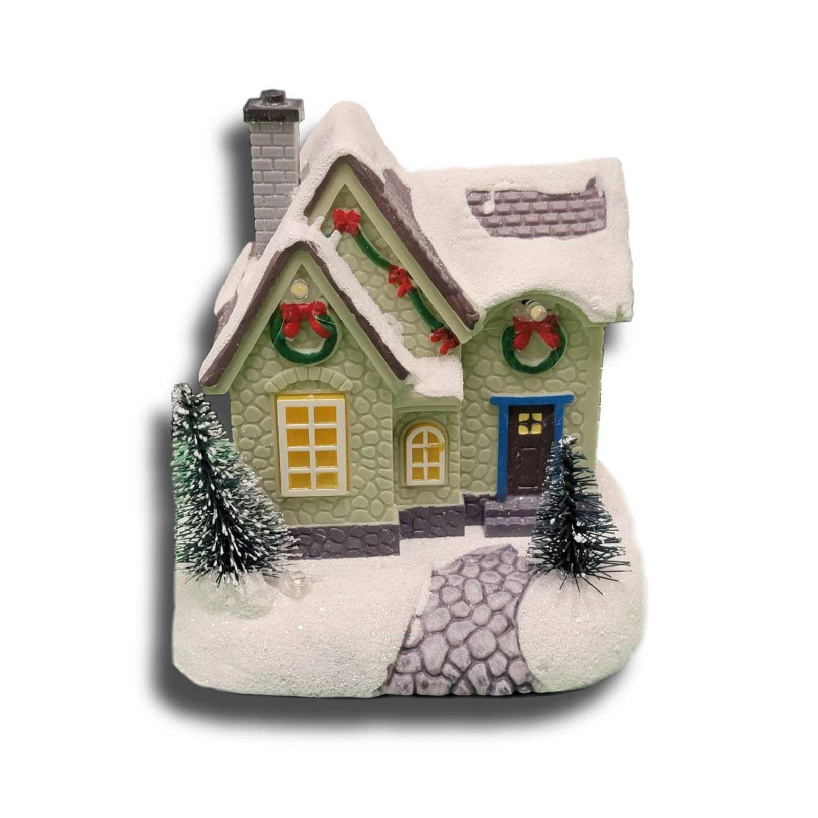 Wizardi Christmas Village House with LED Lights