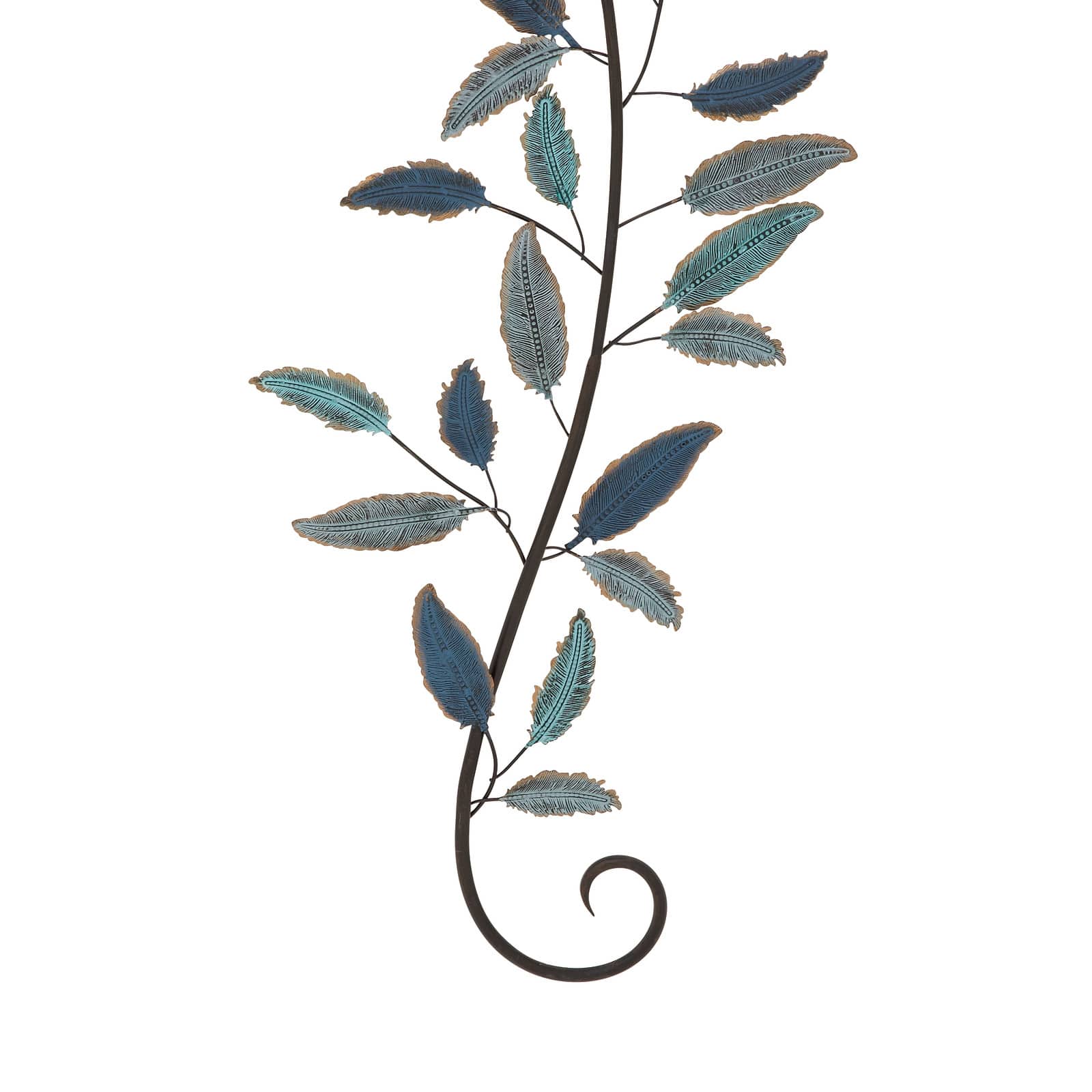 Turquoise Traditional Floral Metal Wall Décor Set