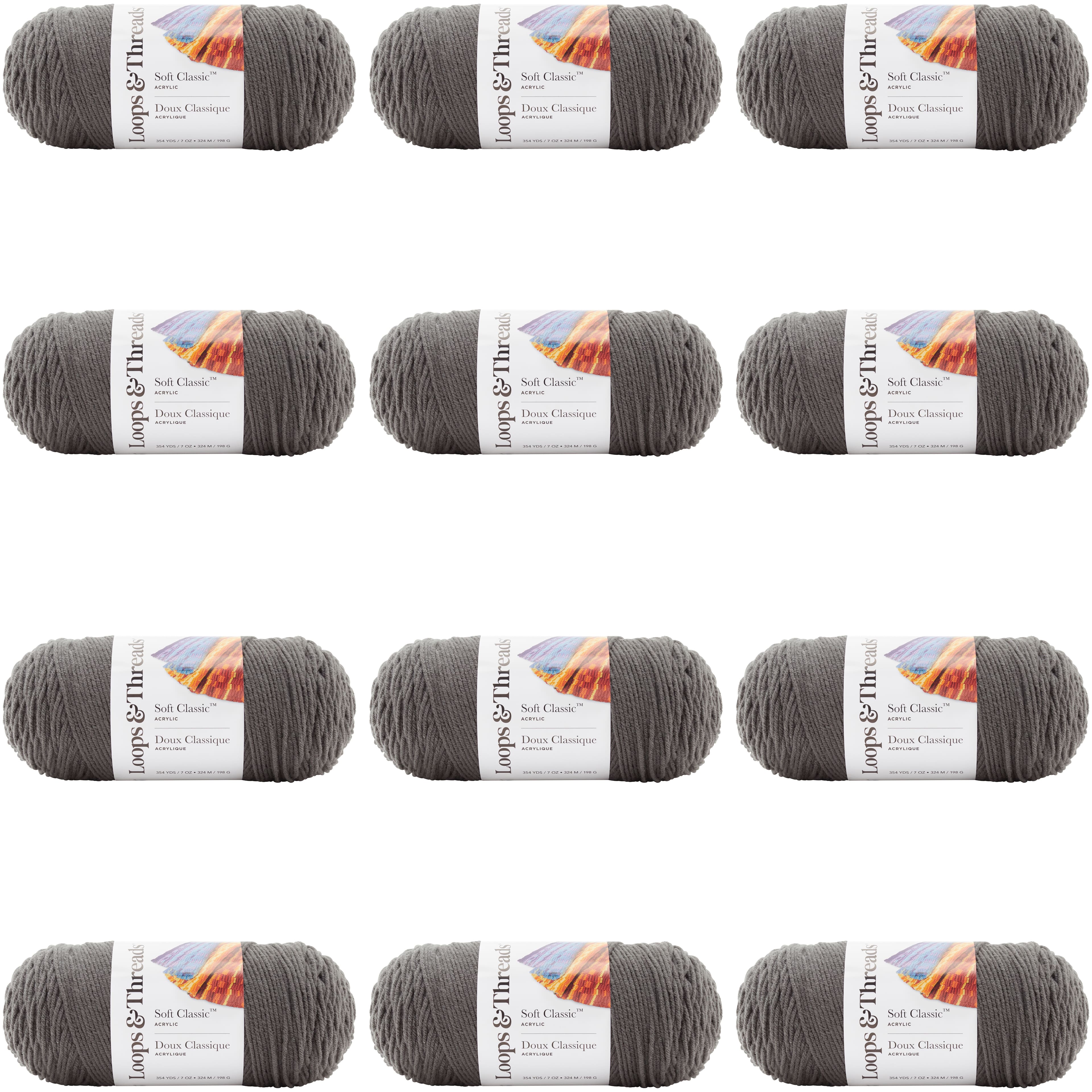 12 Pack: Soft Classic™ Solid Yarn by Loops & Threads®