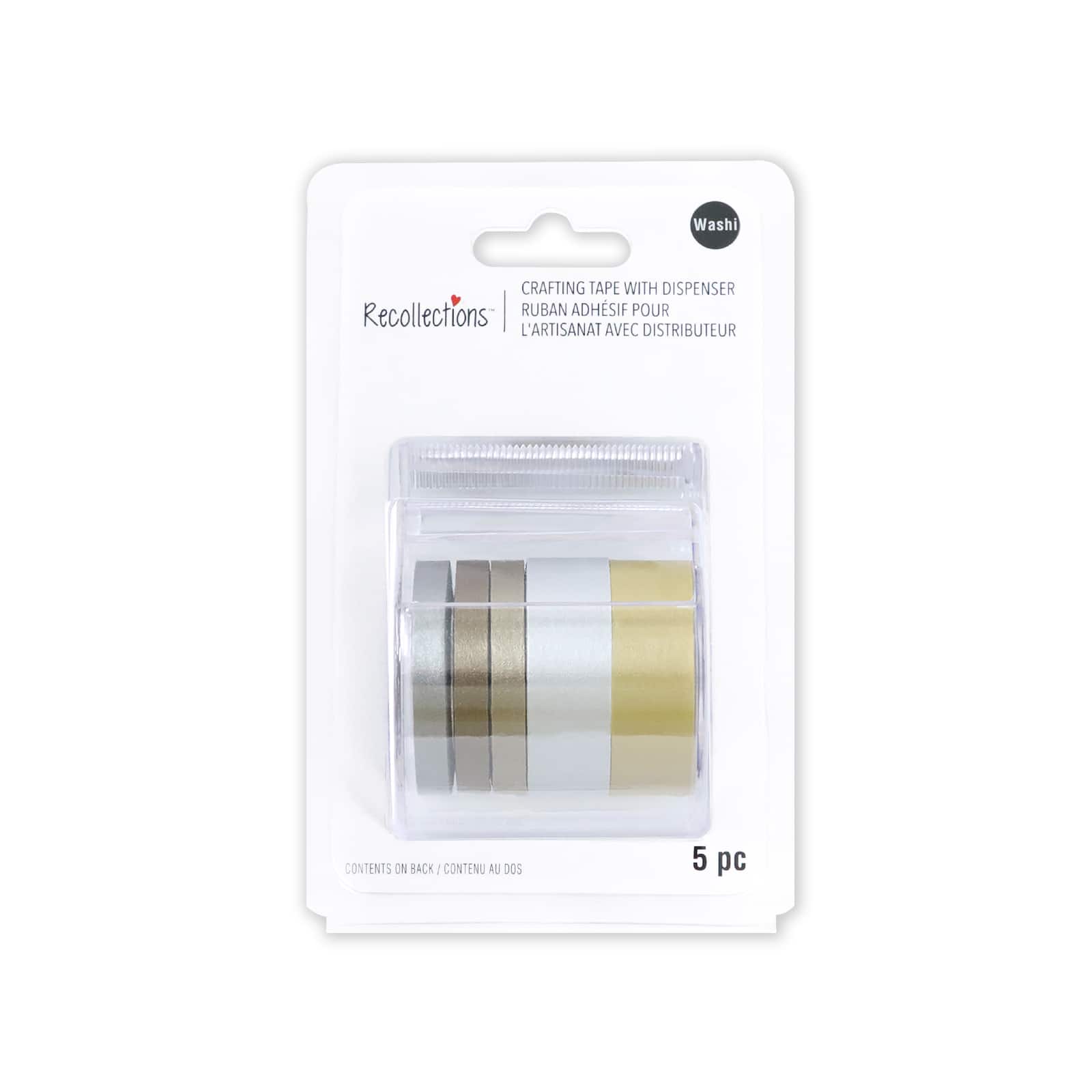 12 Pack: Metallic Crafting Washi Tape & Dispenser Set by Recollections™