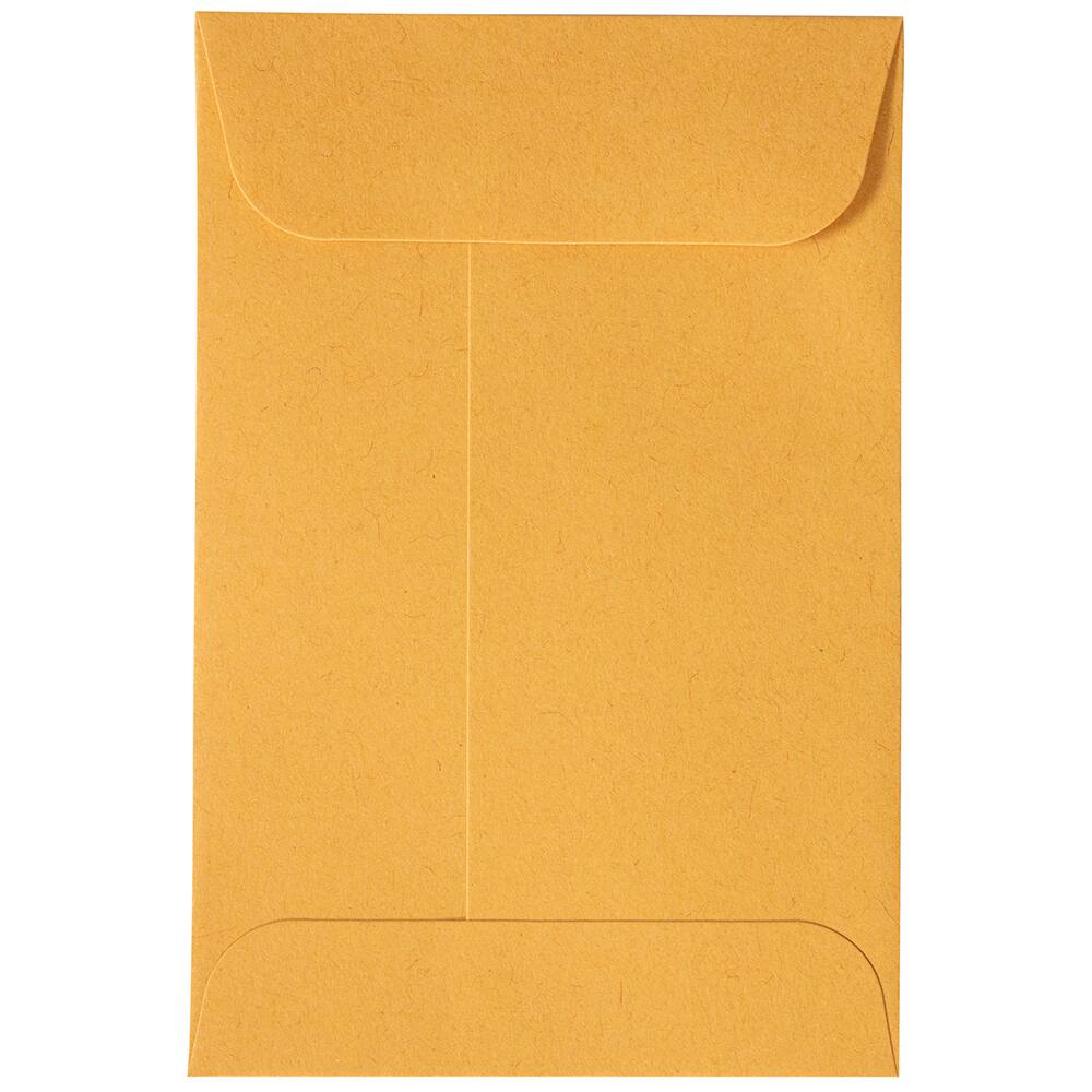 JAM Paper Brown Kraft Manila #4 Coin Business Commercial Envelopes with Peel and Seal Closure