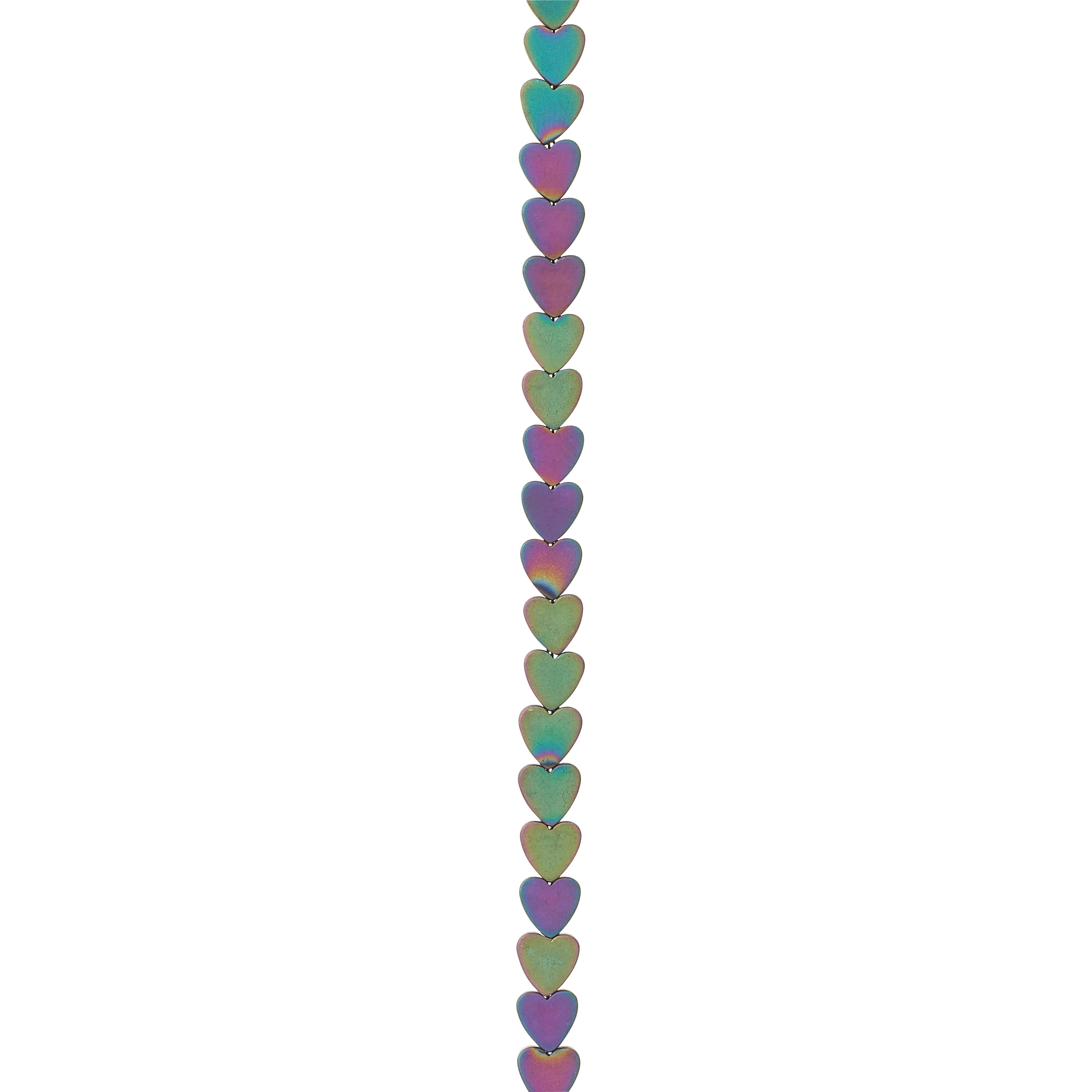 Multicolor Hematite Heart Beads, 4mm by Bead Landing™