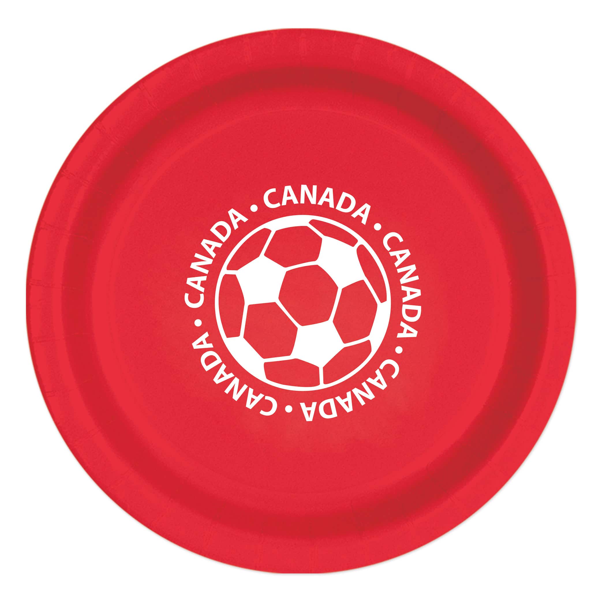 9" Canada Soccer Plates, 16ct.