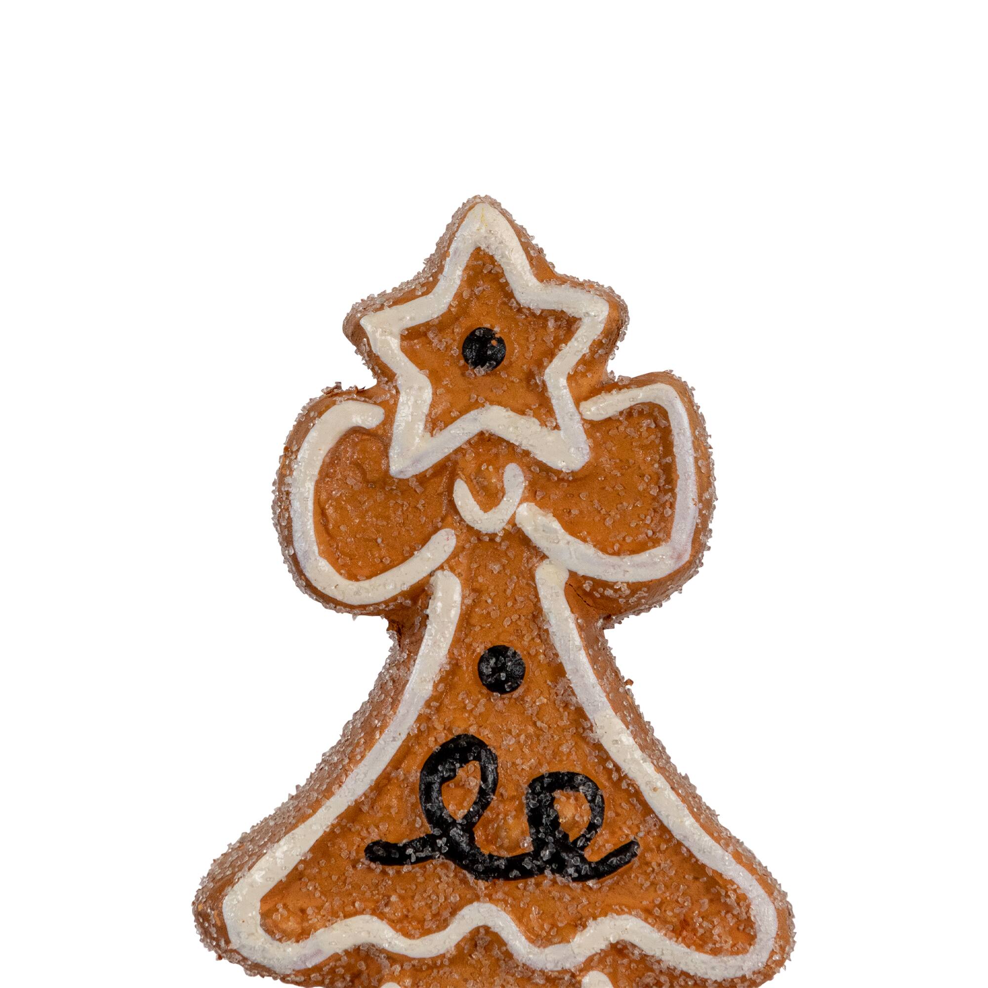 Northlight 6.25" Frosted Gingerbread Christmas Tree Figurine