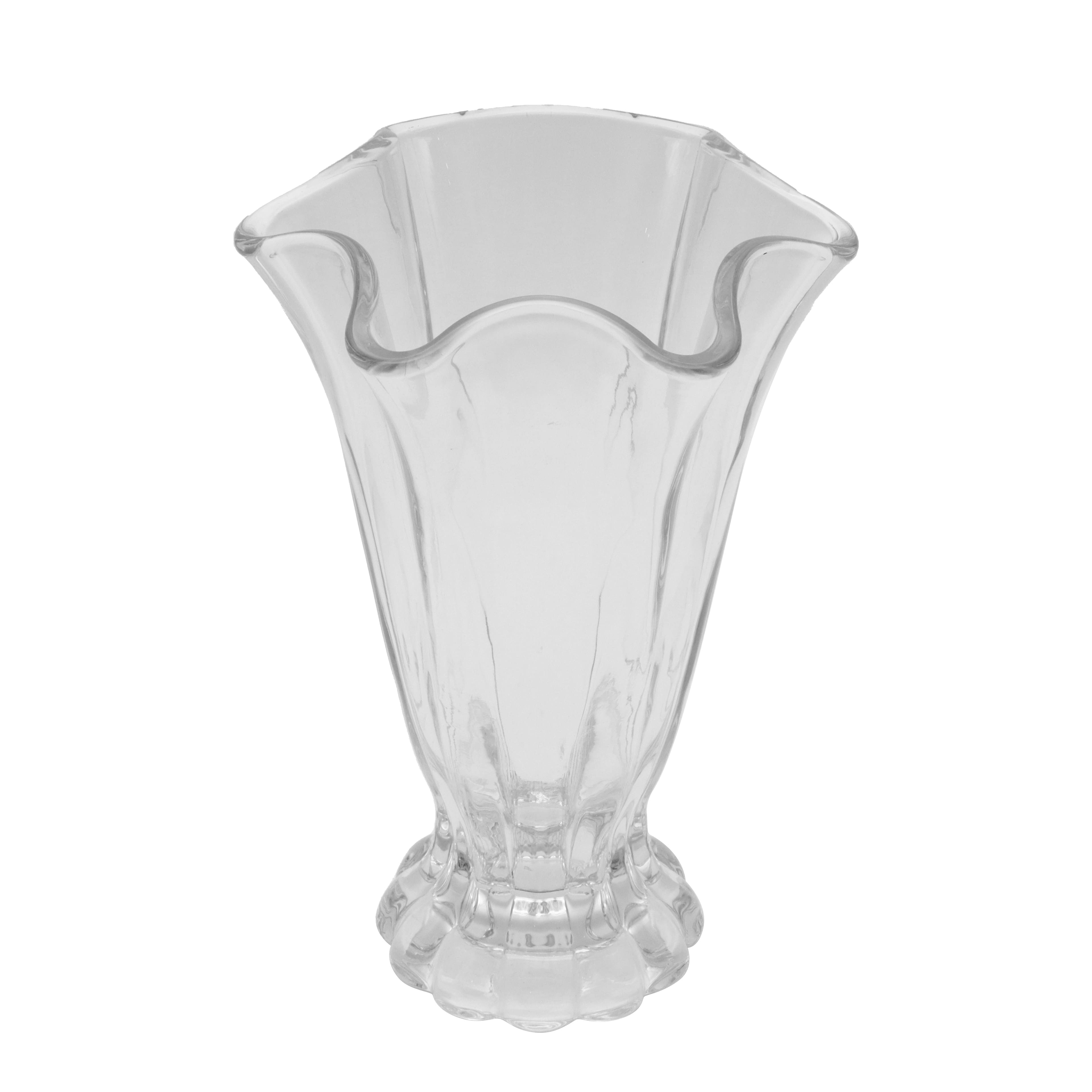8.5" Clear Fluted Tulip Glass Vase by Ashland®