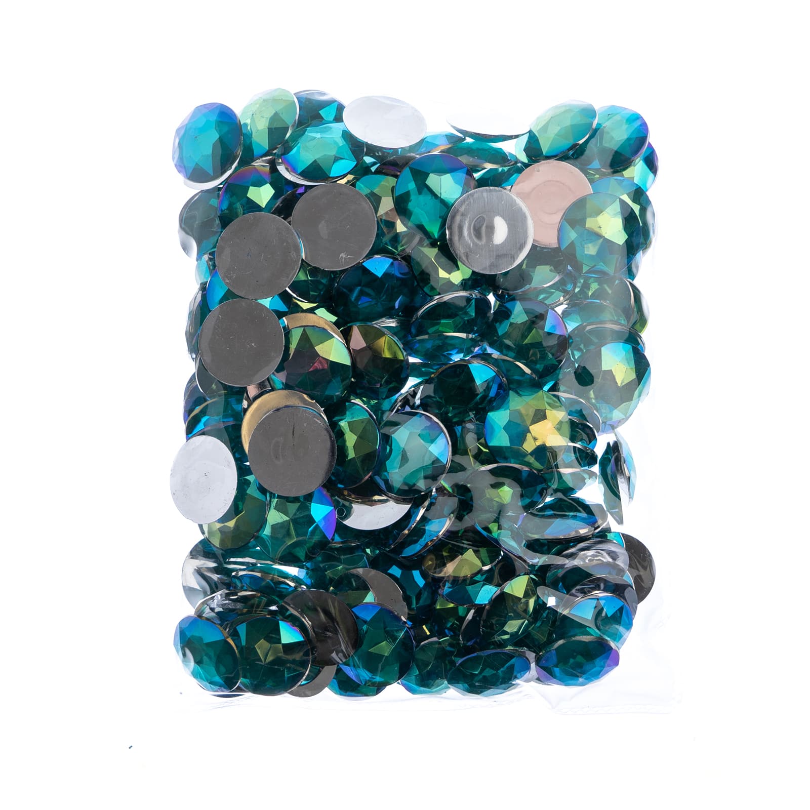 John Bead 20mm AB Acrylic Round Flat Back Rhinestones, 200ct.