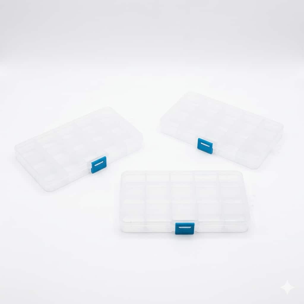 6 Packs: 3 ct. (18 total) Small Clear Bead Storage Cases by Bead Landing™