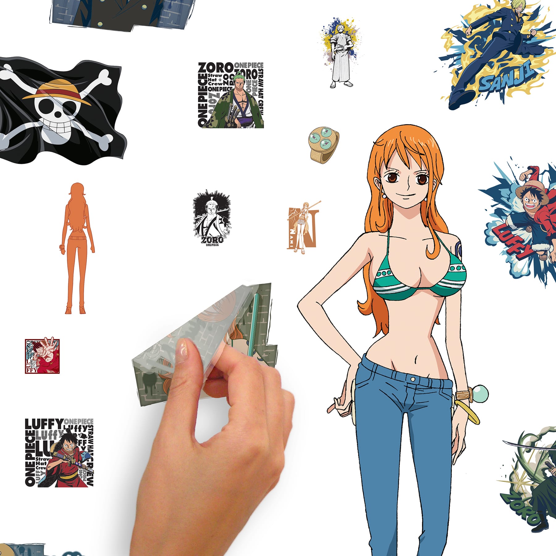 RoomMates One Piece Straw Hat Crew Peel & Stick Wall Decals