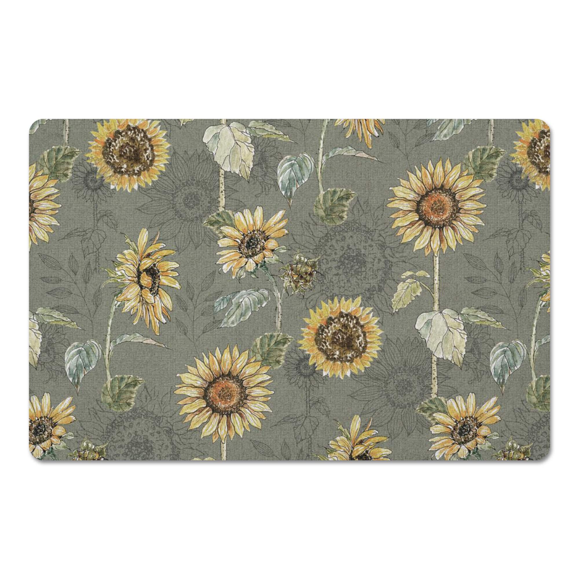 Sunflower Pattern Floor Mat