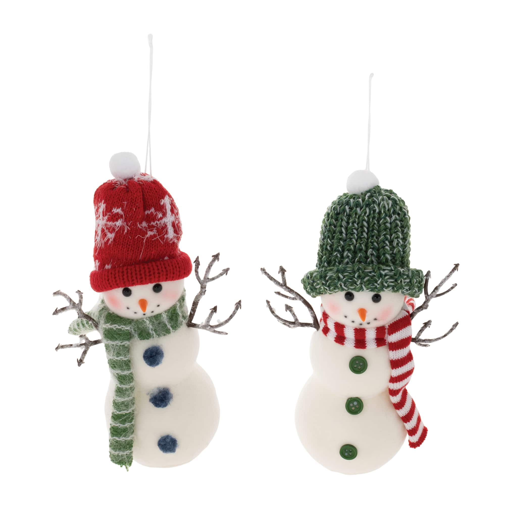Melrose 7.5" Snowman Polyester Ornaments Set