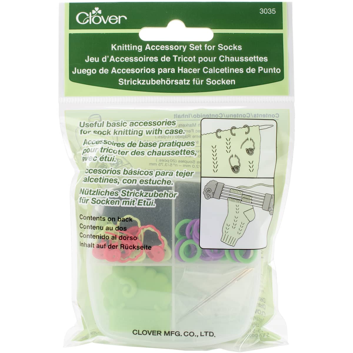 Clover Knitting Accessory Set for Socks