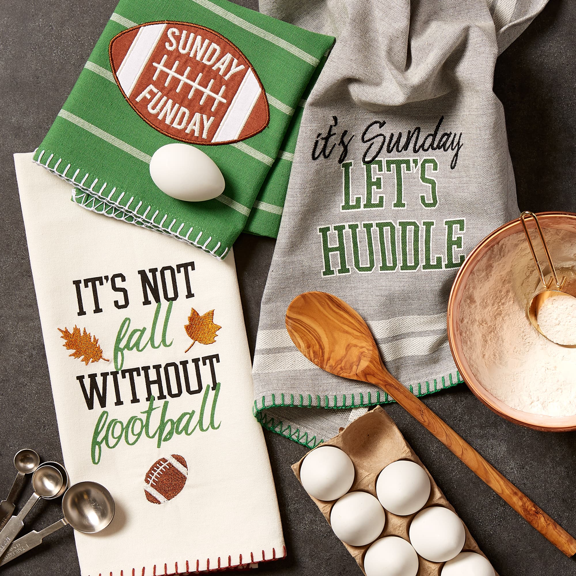 DII® Sunday Football Dishtowels Set