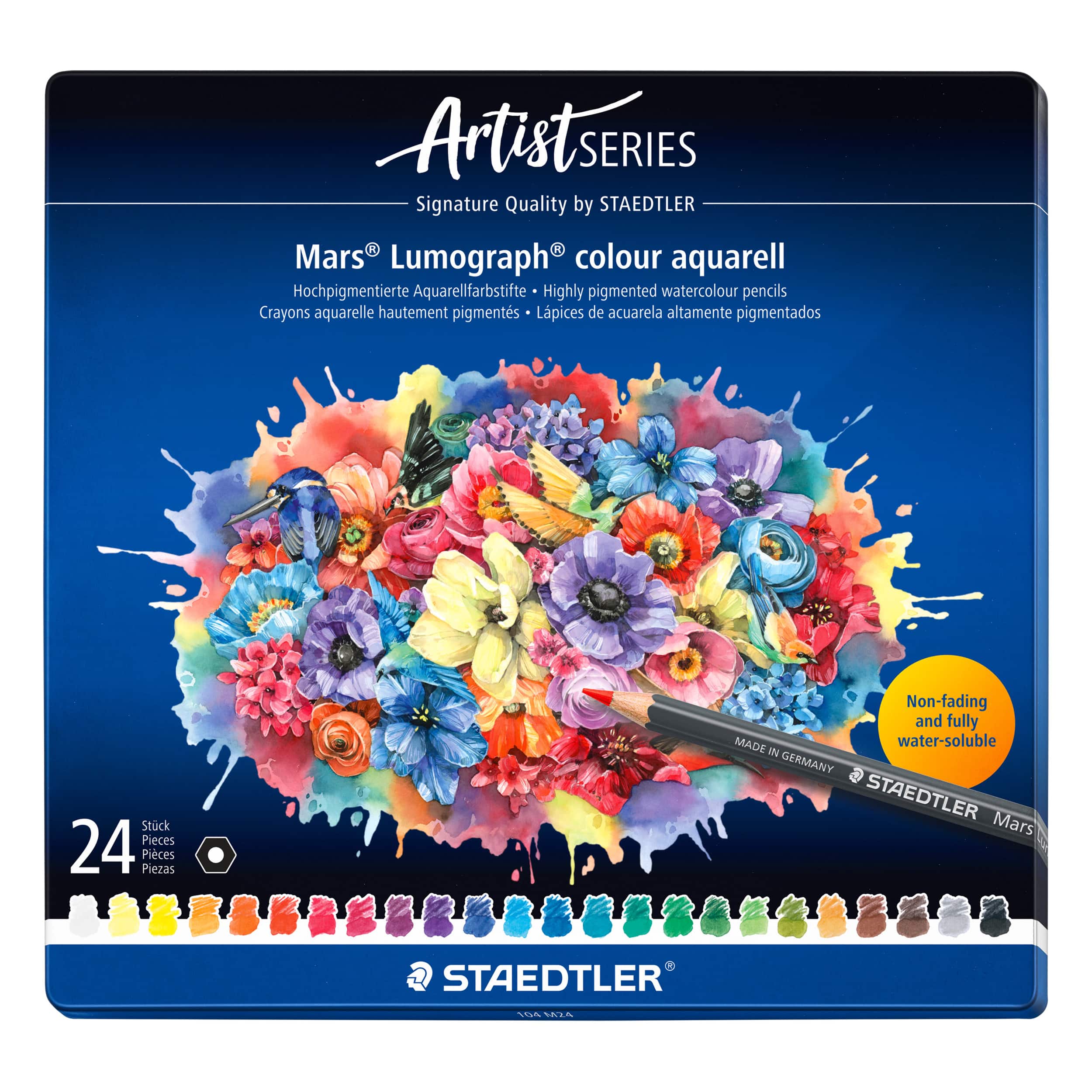 Staedtler® Mars® Lumograph 24-Piece Watercolor Pencil Set | Michaels