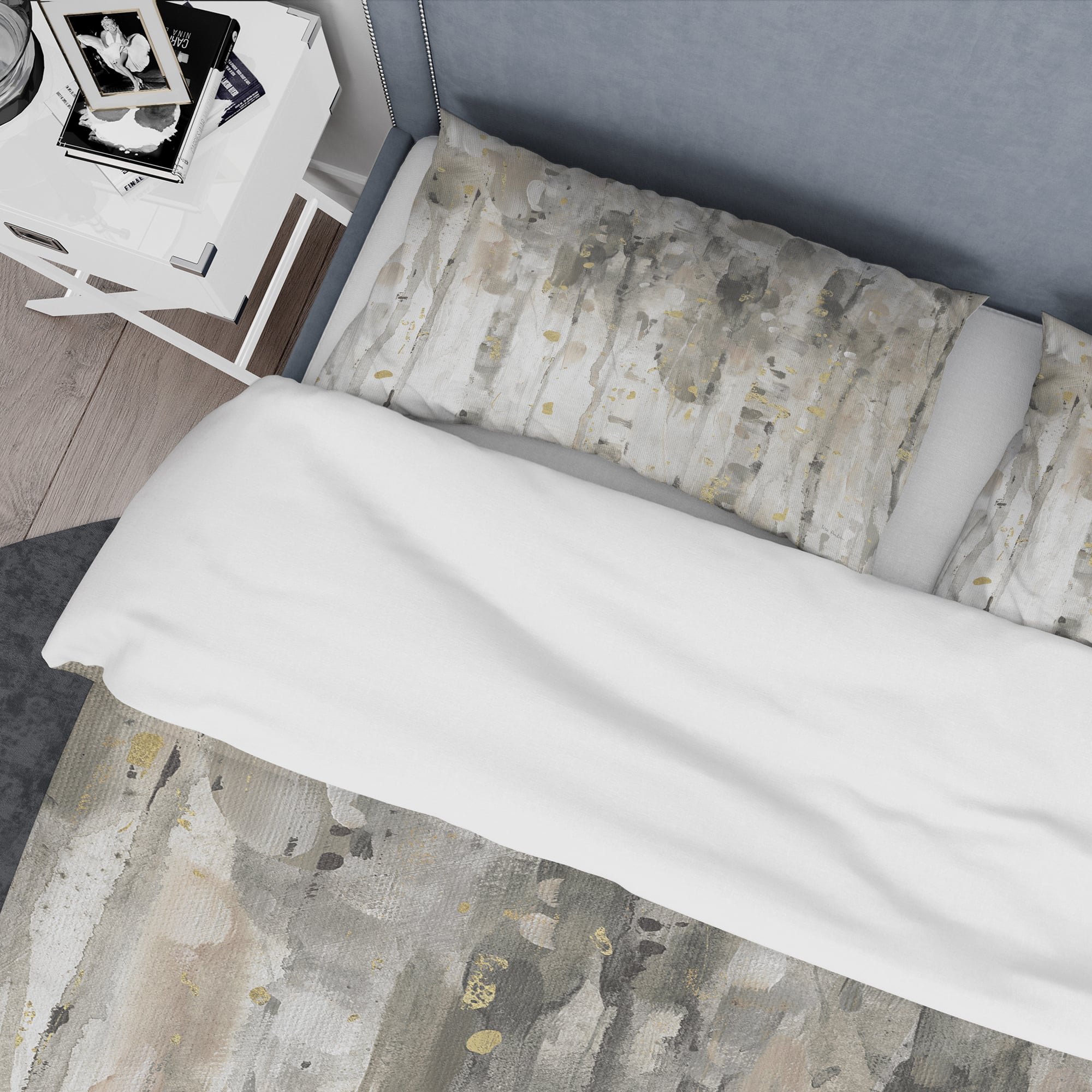 Designart 'The Modern Grey Forest IV' Glam Bedding Set