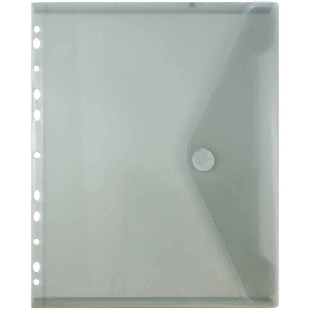 JAM Paper 8.625" x 11.5" Plastic Binder Envelope with Snap Closure, 12ct.