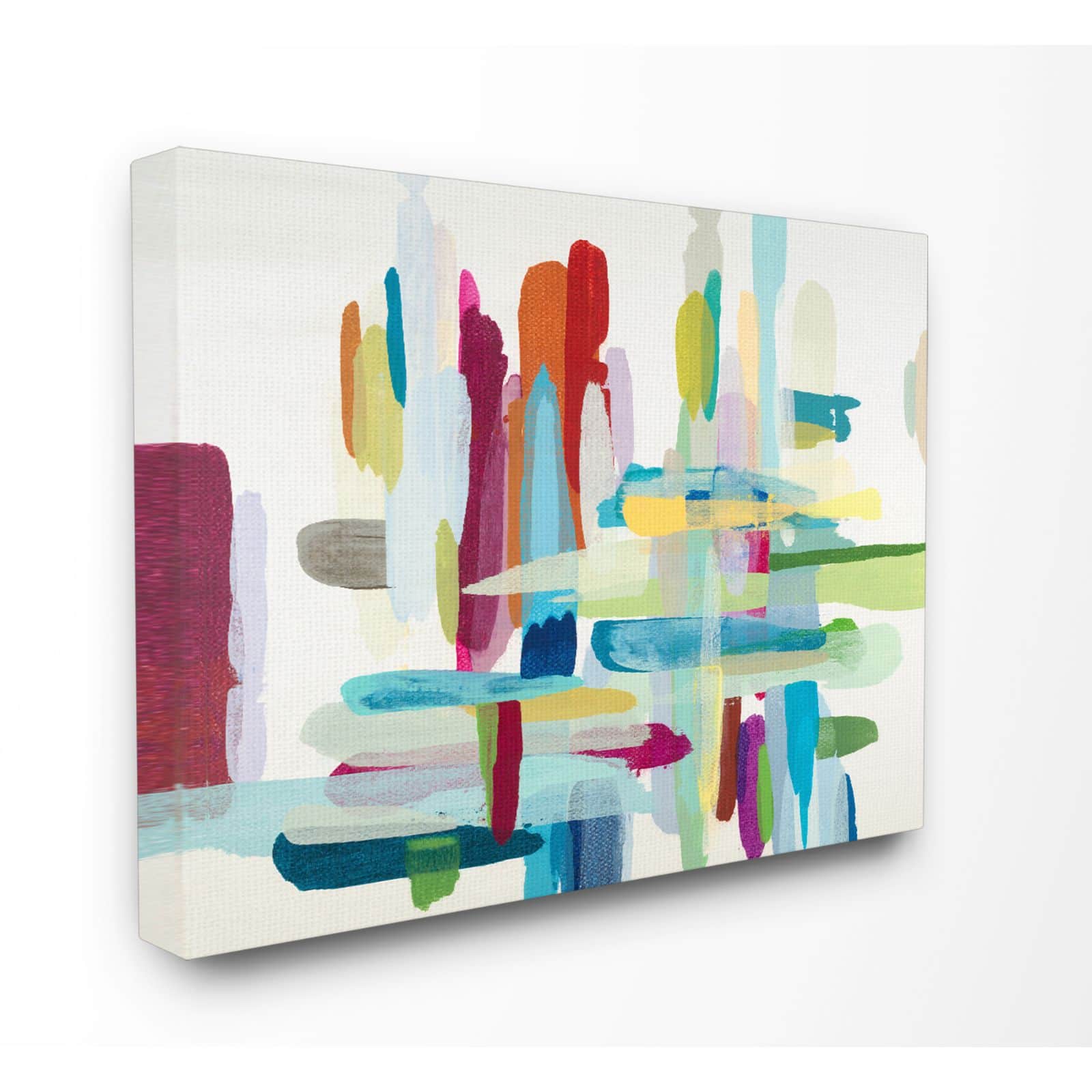 Stupell Industries Colorful Cross Hatch Abstraction Canvas Wall Art
