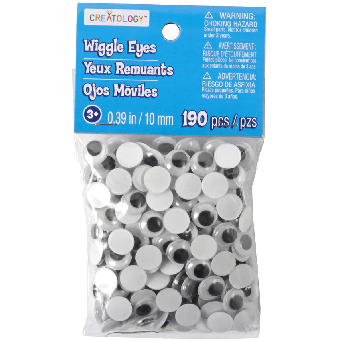 12 Packs: 190 ct. (2,280 total) 10 mm Flat Back Wiggle Eyes by Creatology™