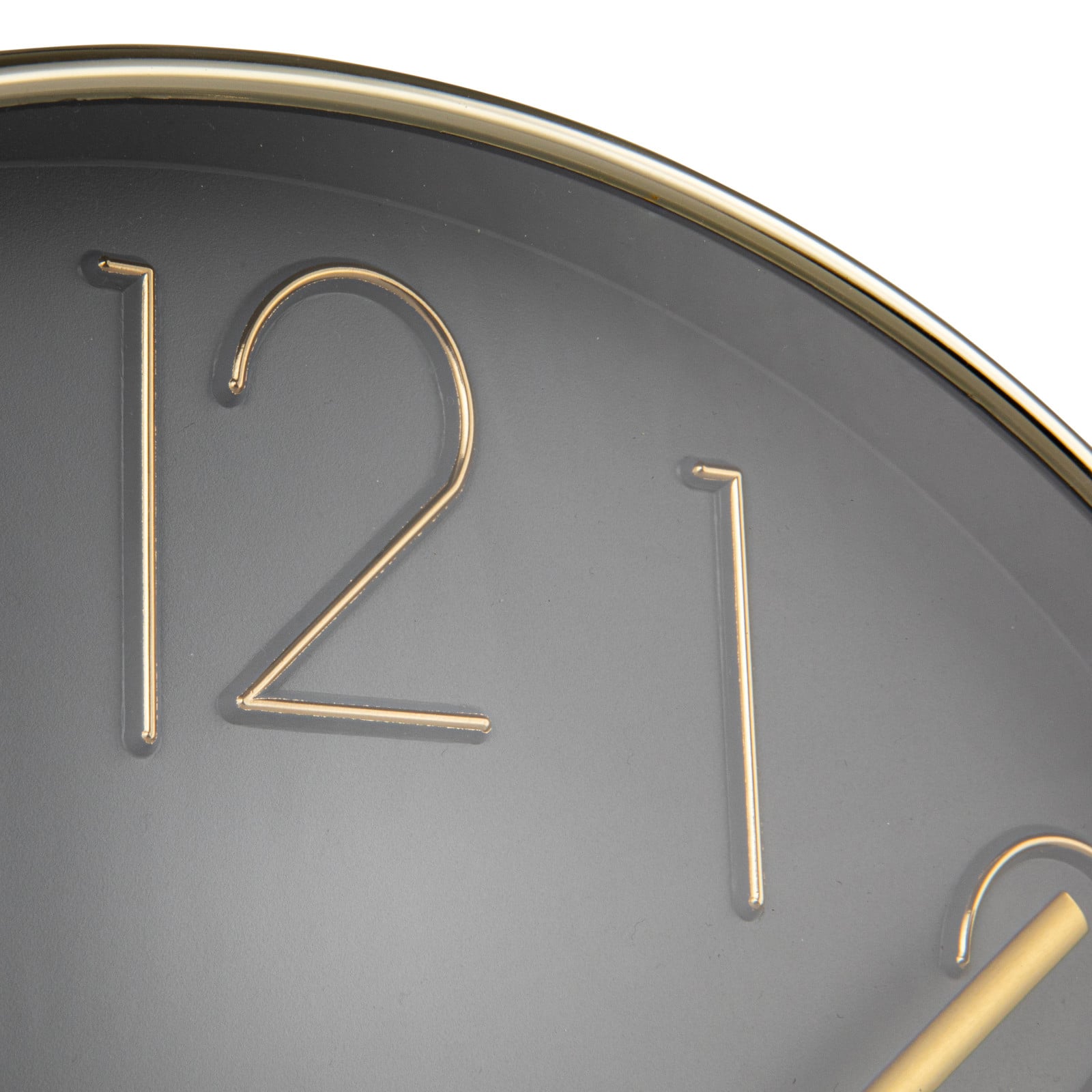 Hello Honey® 12" Gray & Gold Aureate Hour Wall Clock