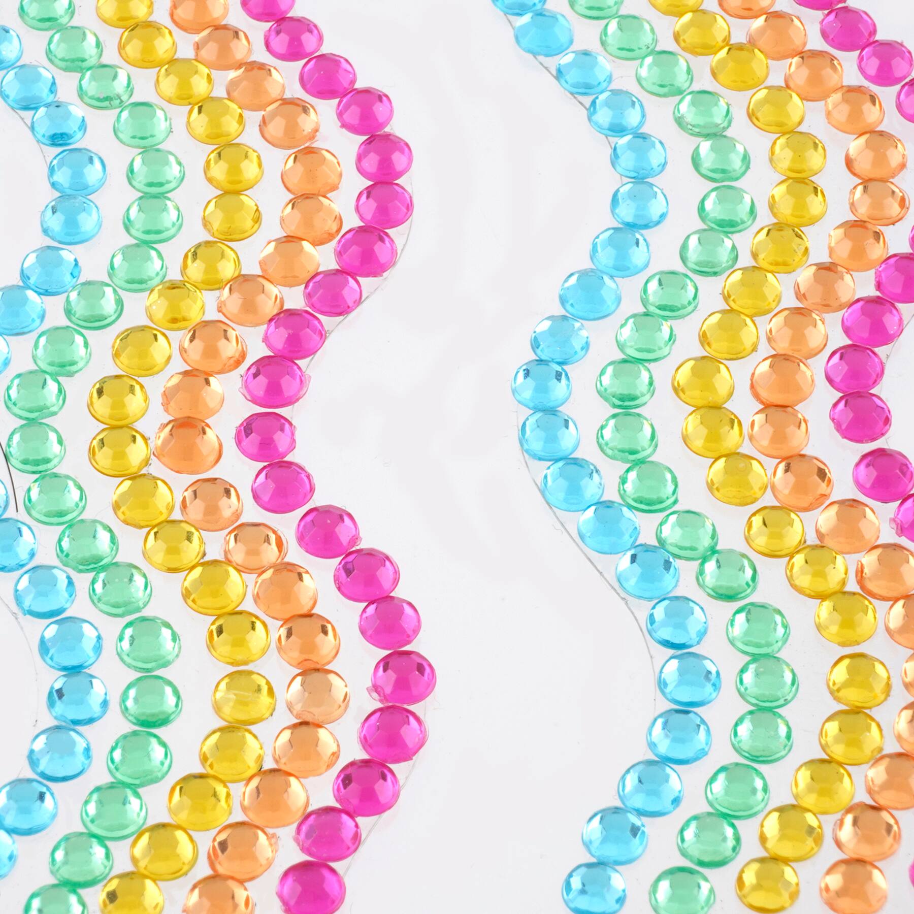 12 Packs: 2 ct. (24 total) Rainbow Wave Strip Bling Stickers by Recollections™