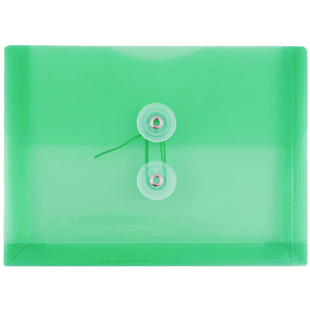 JAM Paper 5.5" x 7.5" Button & String Tie Closure Plastic Envelopes