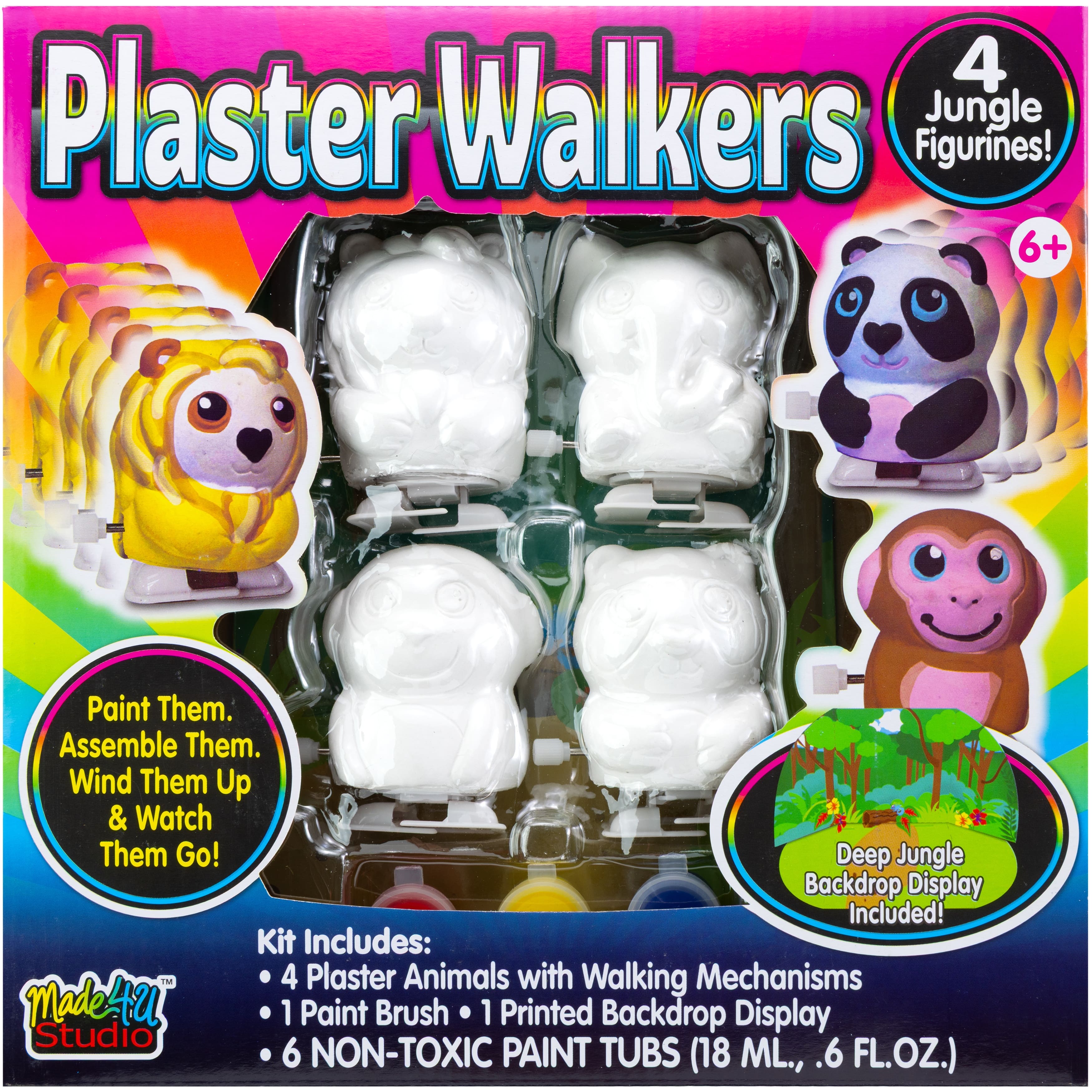 Colorbok® Paint Your Own Jungle Plaster Walkers