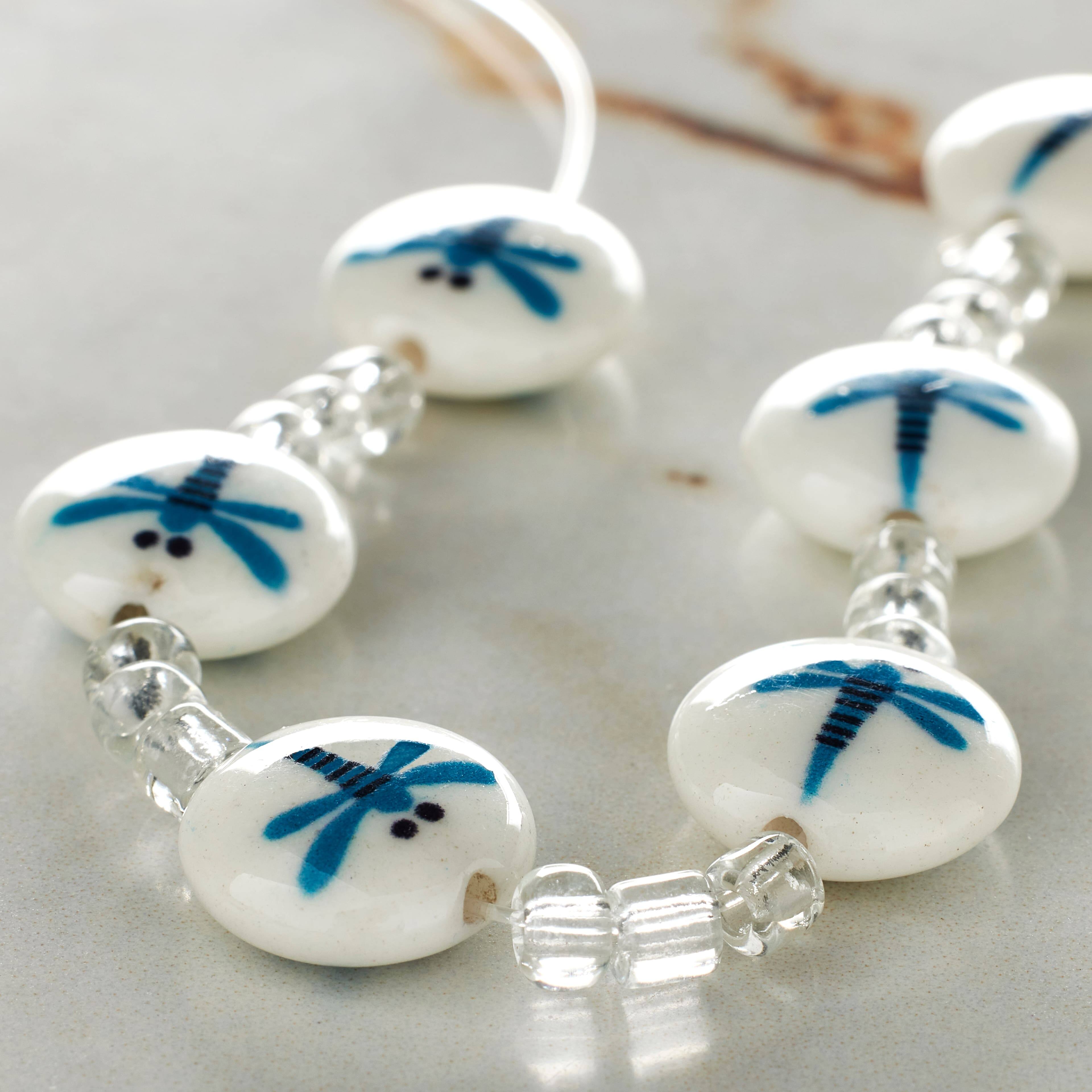 12 Packs: 6 ct. (72 total) Small Dragonfly Lentil Glass Beads, 12mm by Bead Landing™