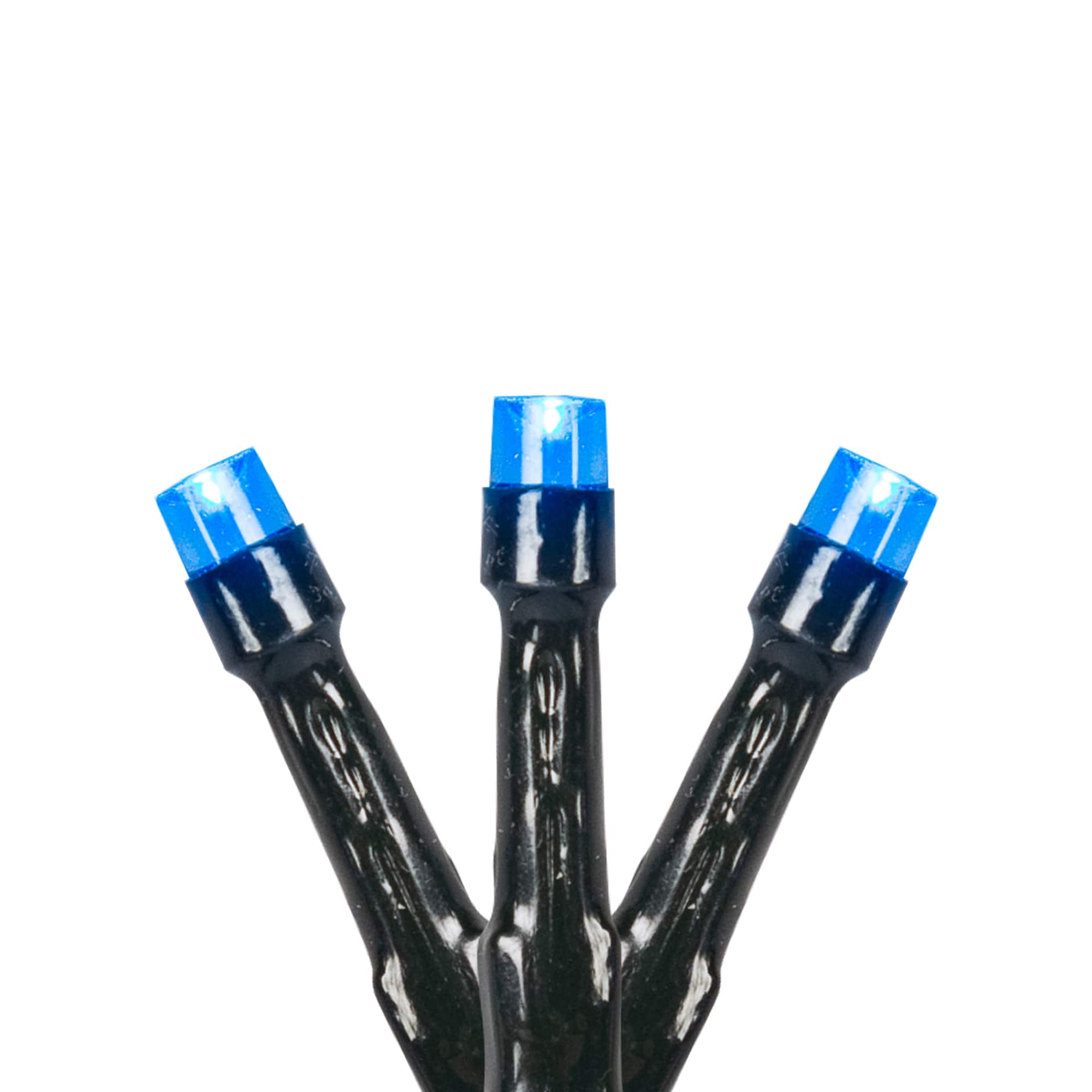 Northlight Set of 20 Battery Operated Blue Led Wide Angle Christmas Lights - Green Wire - Blue