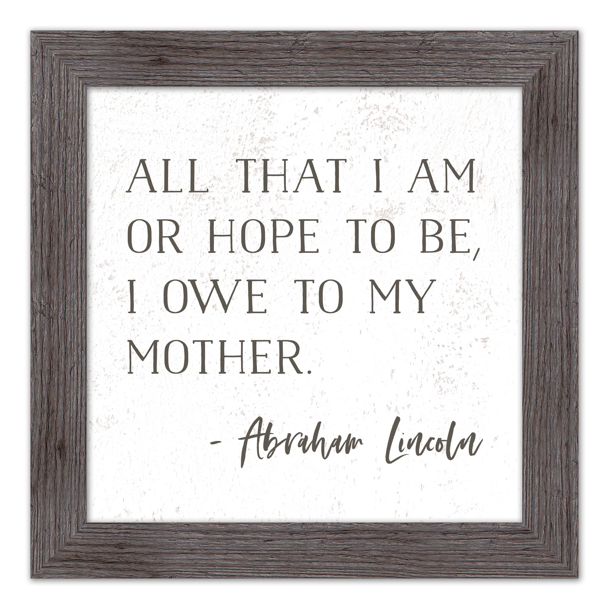 I Owe to My Mother Western Gray Framed Print