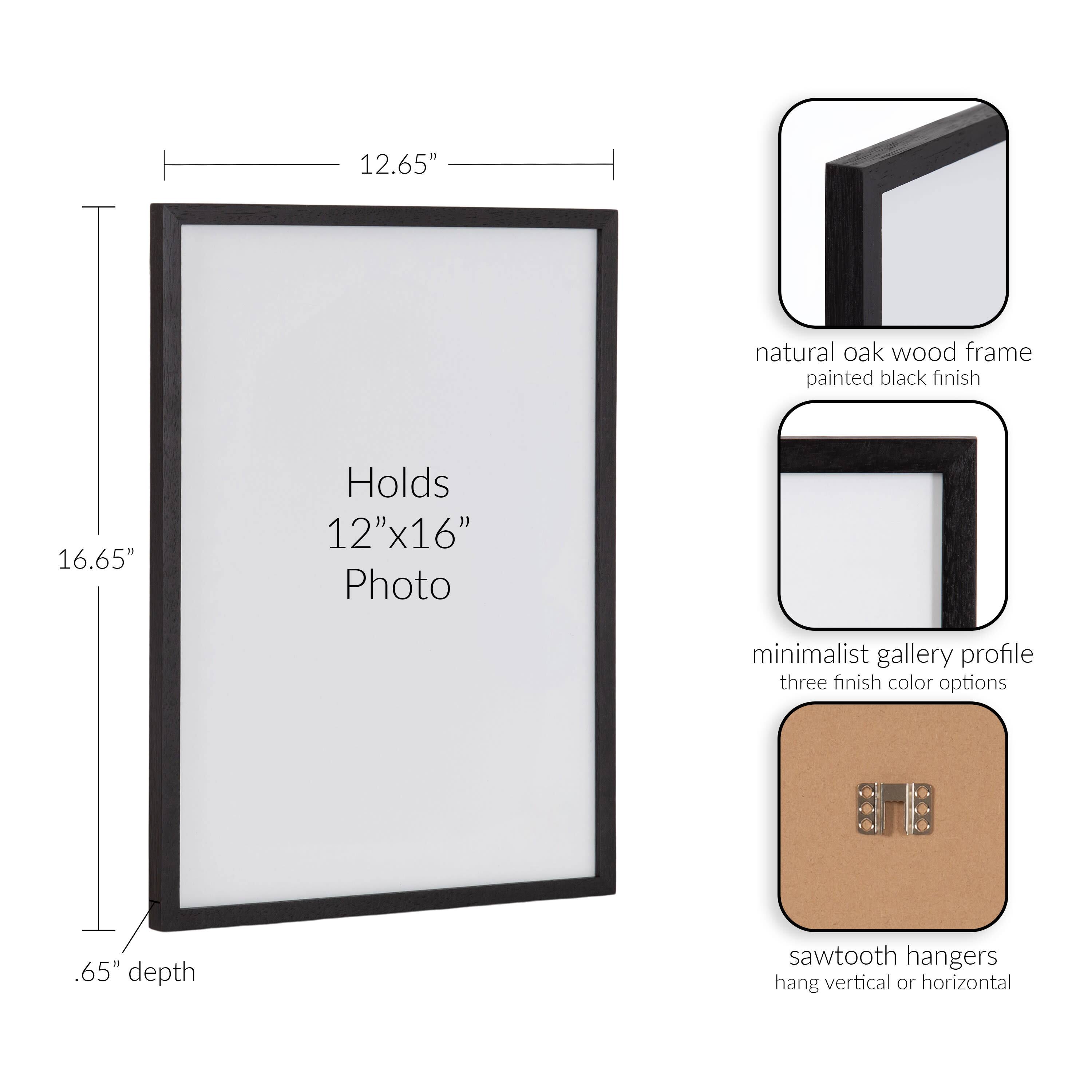 Kate and Laurel Gallery Black Wall Wood Photo Frame