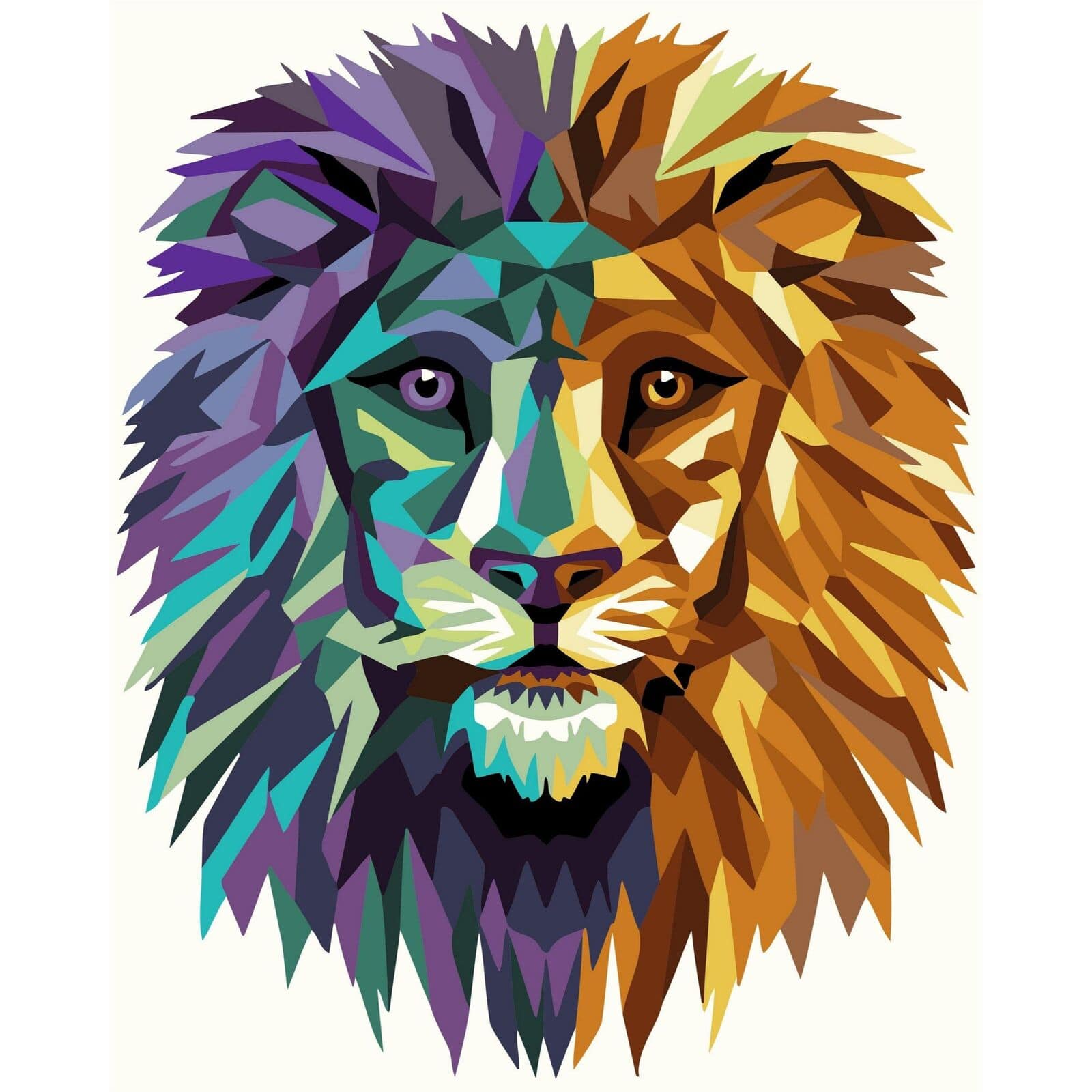 Crafting Spark Painting By Numbers Kit Celebration Poly Lion