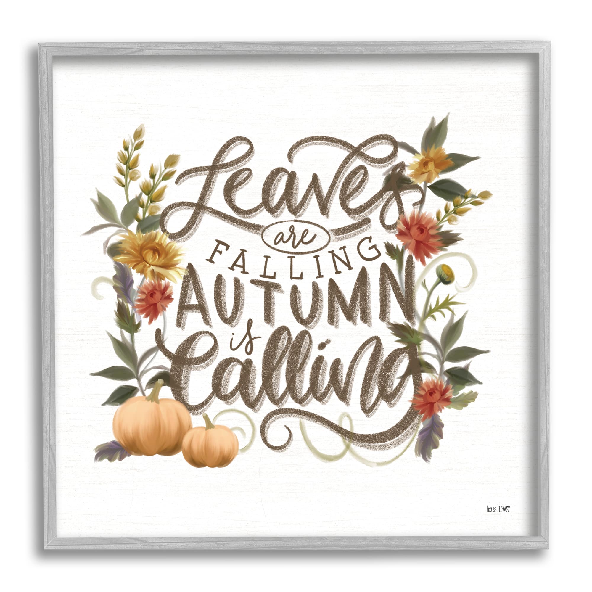 Stupell Industries Autumn is Calling Phrase Framed Giclee Art