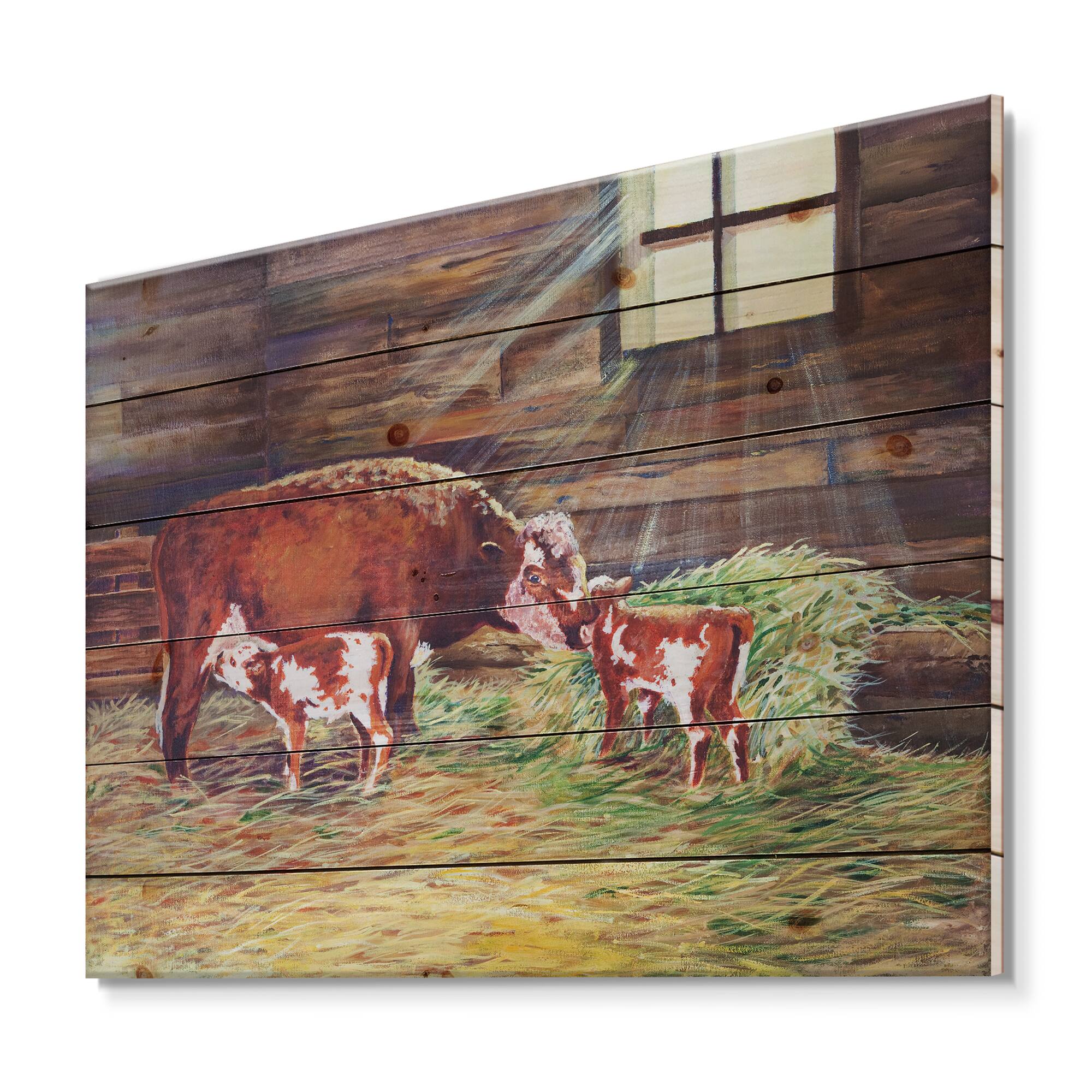 Designart - Newborn Twin Calves At The Farm