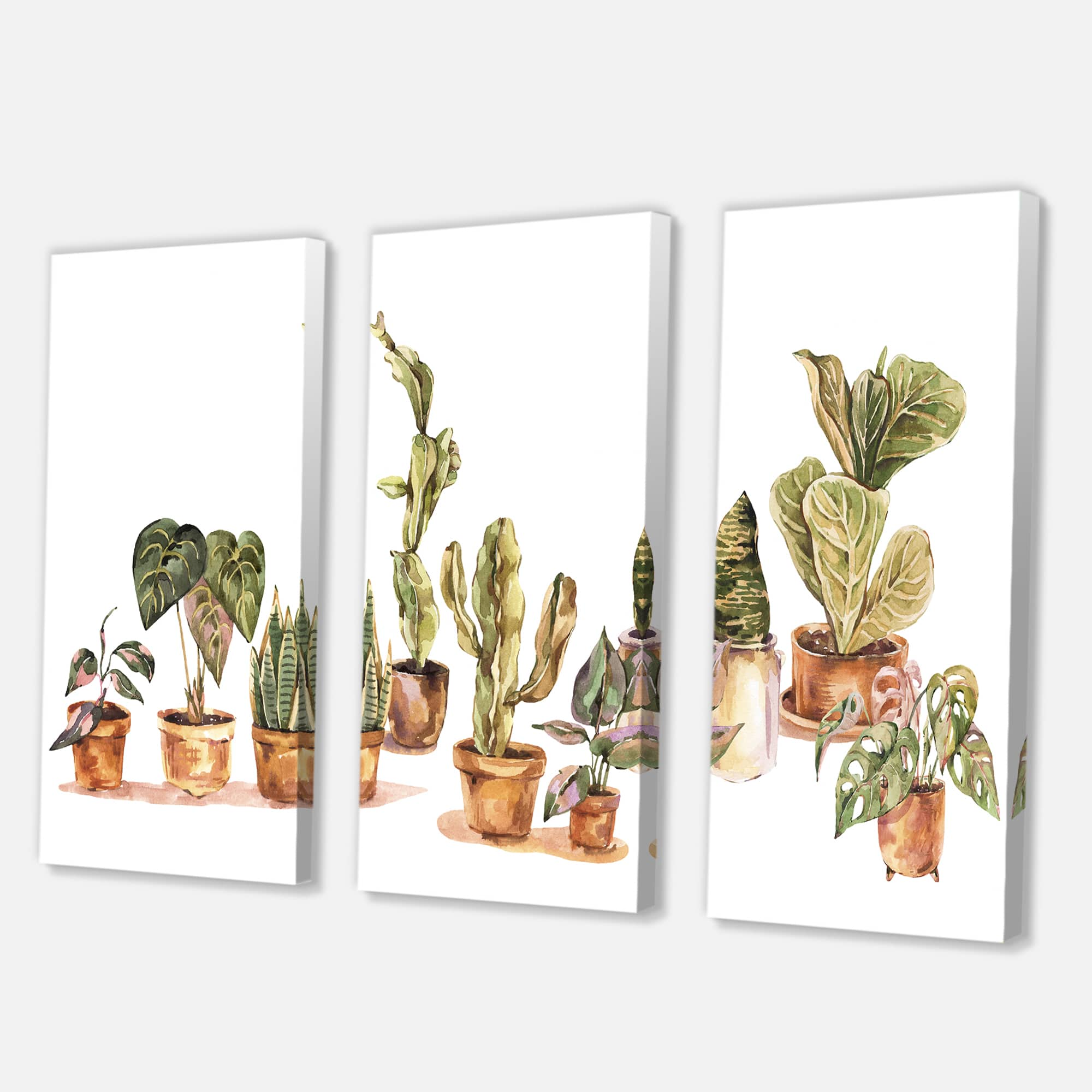 Designart - Indoor House Plants Urban Jungle I - Traditional Canvas Wall Art Print