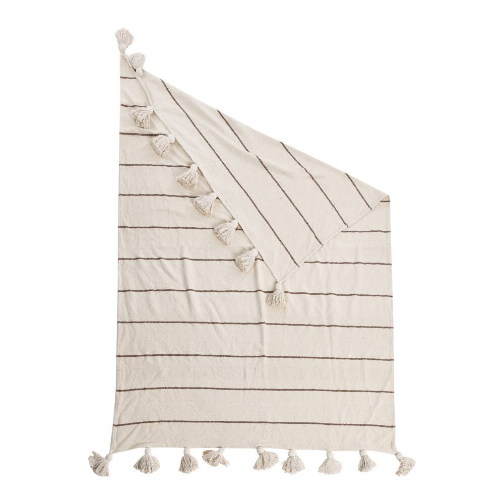 Hello Honey® Striped Cotton Throw Blanket with Tassels