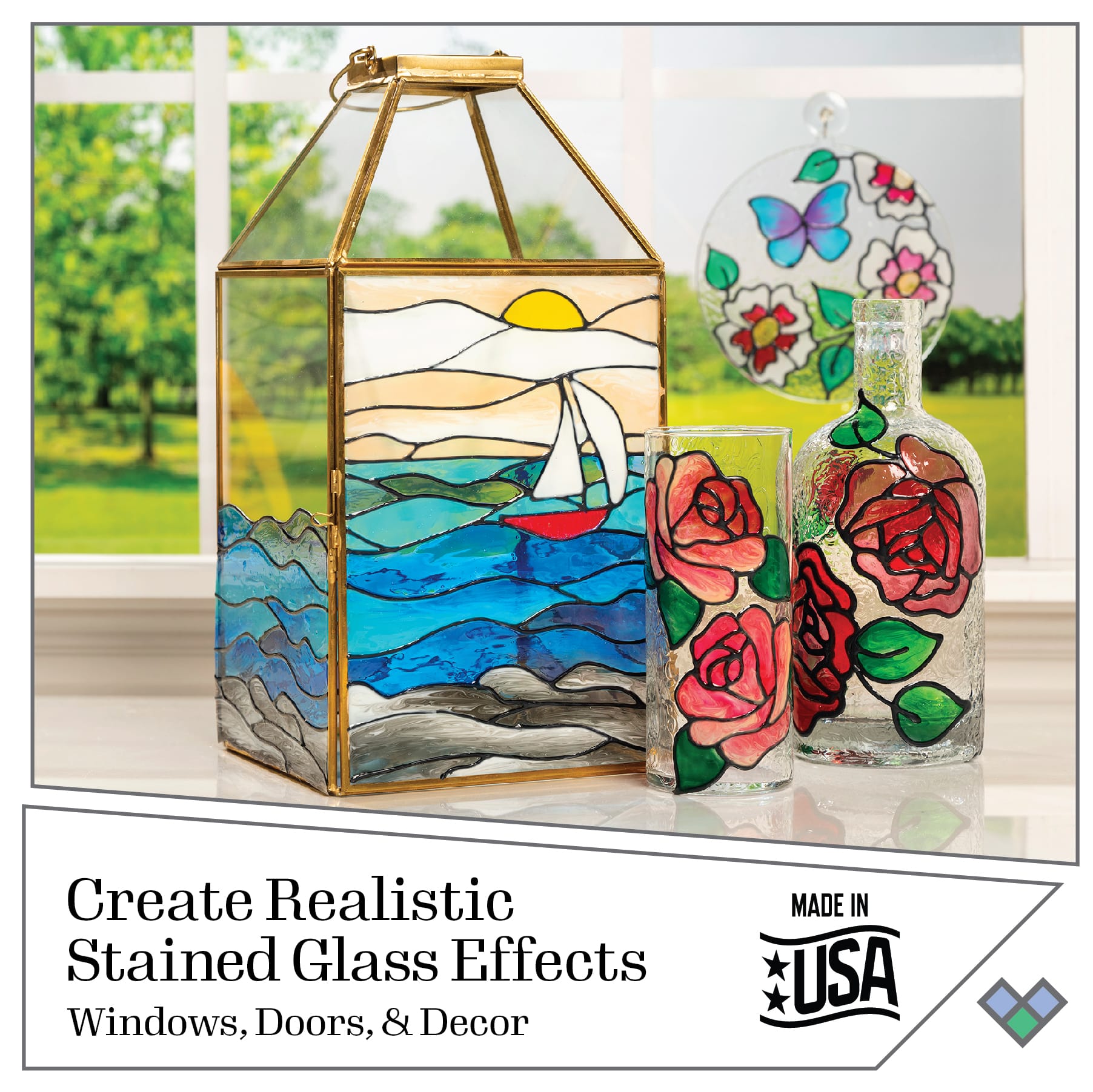Plaid® Gallery Glass® 18 Color Stained Glass Painting Kit
