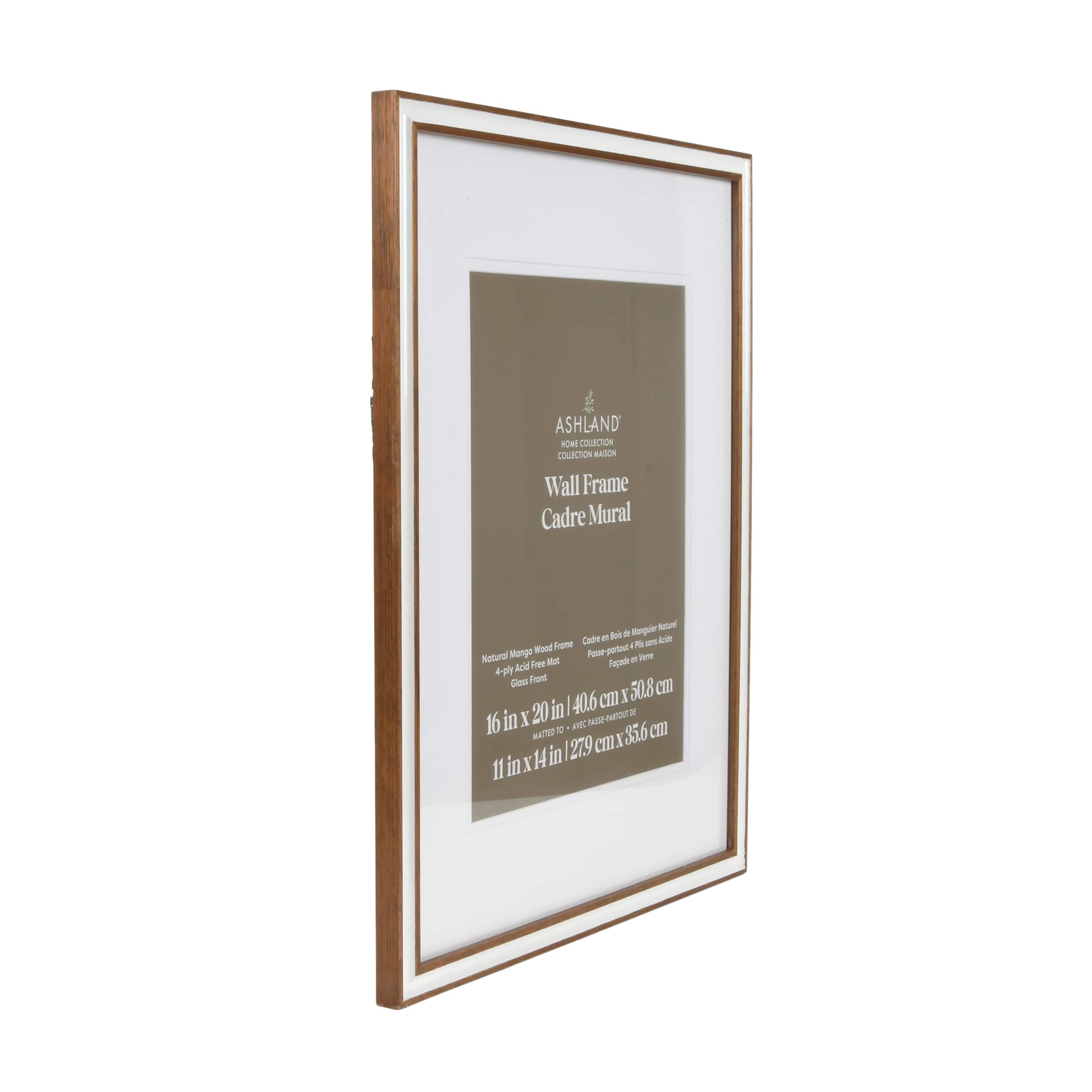 Home Natural & White Mango Matted Wood Wall Frame by Ashland®